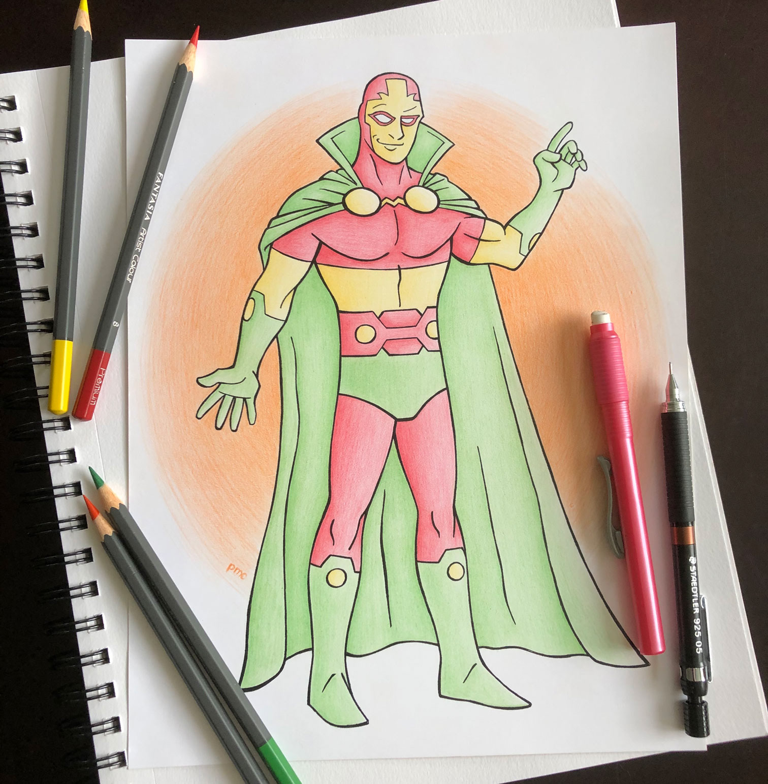 Mister Miracle • colored pencil illustration