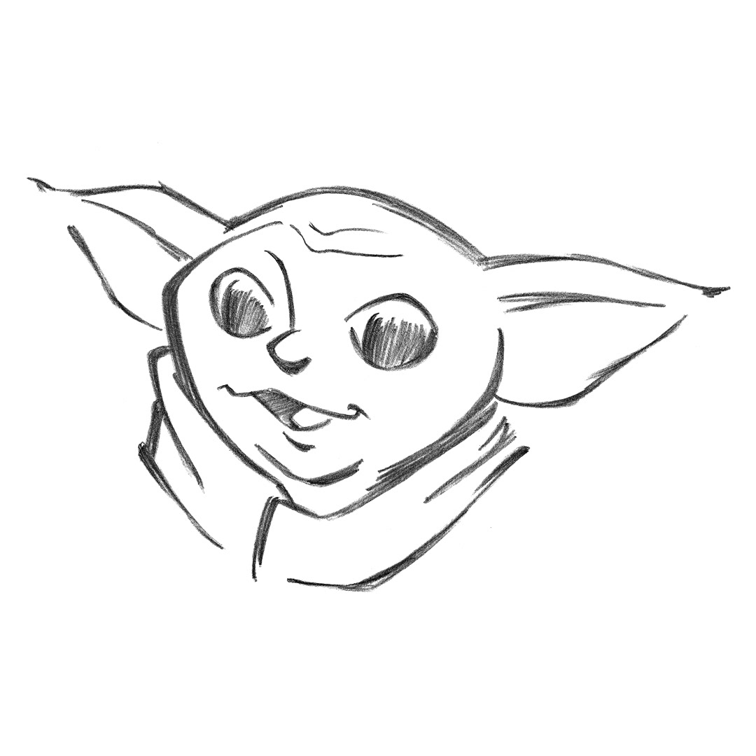 Grogu • pencil sketch