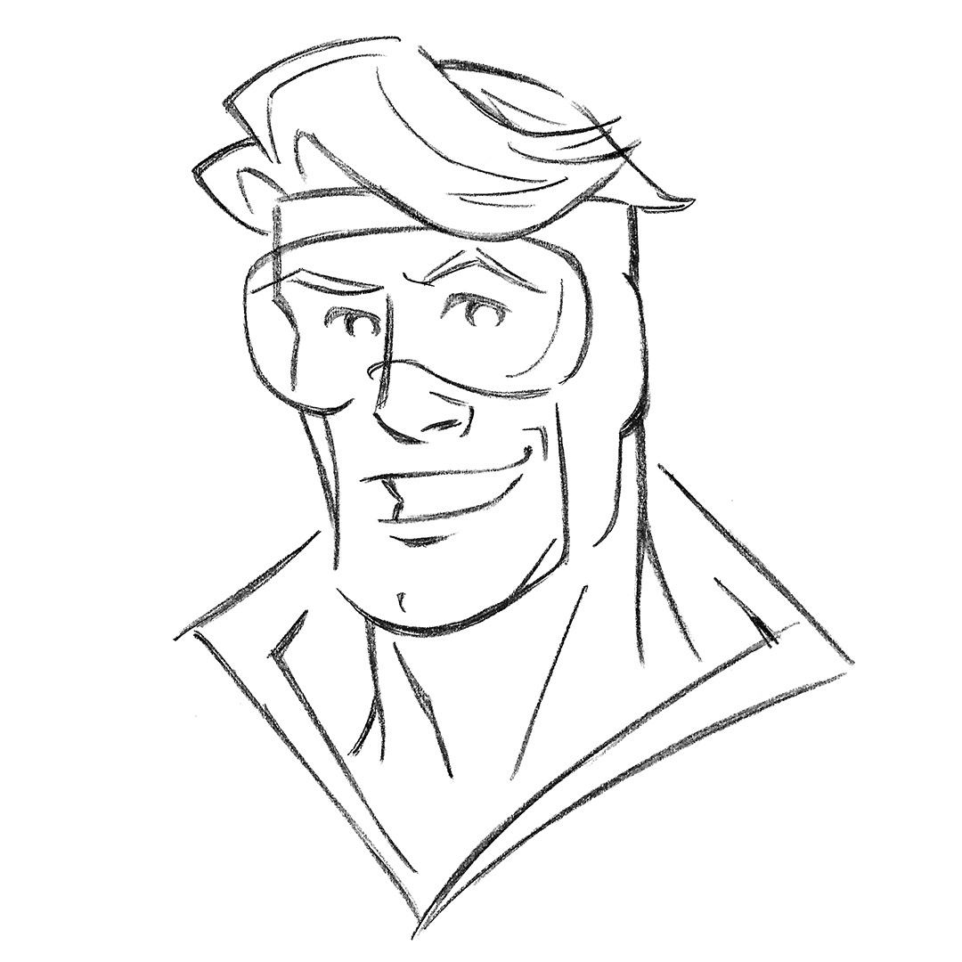 Booster Gold • pencil sketch