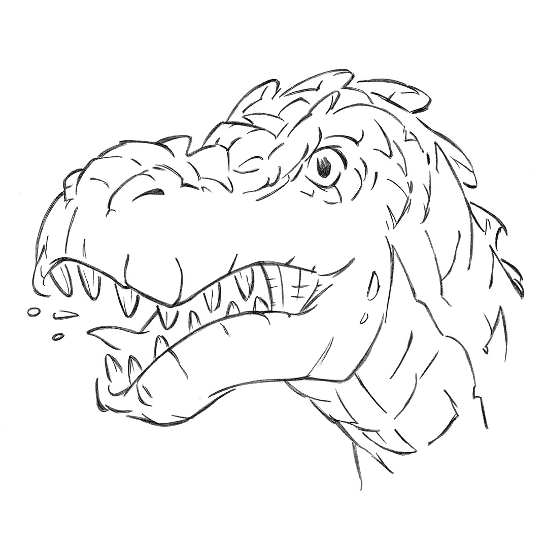 T-Rex • pencil sketch