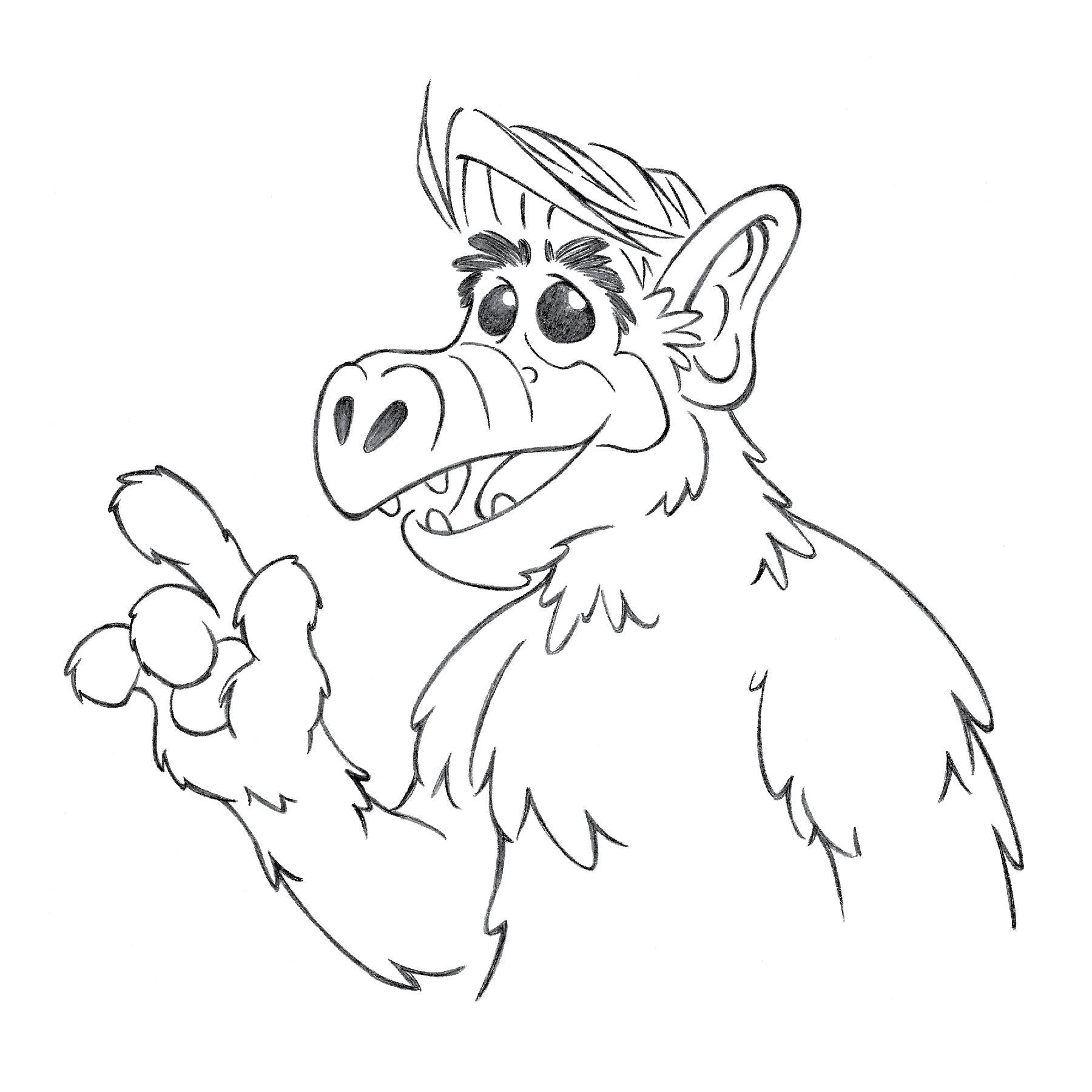 Alf • pencil sketch