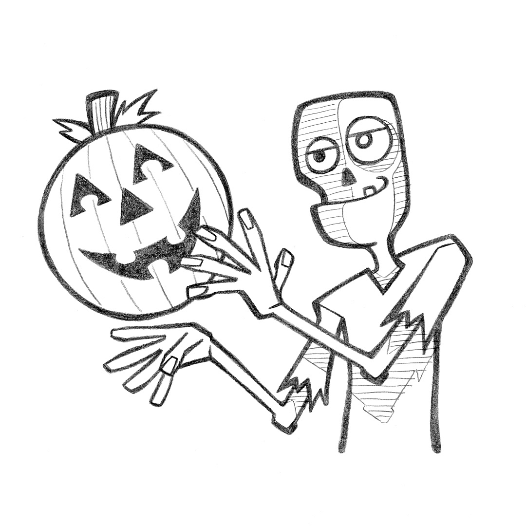 Zombie Toon • pencil sketch