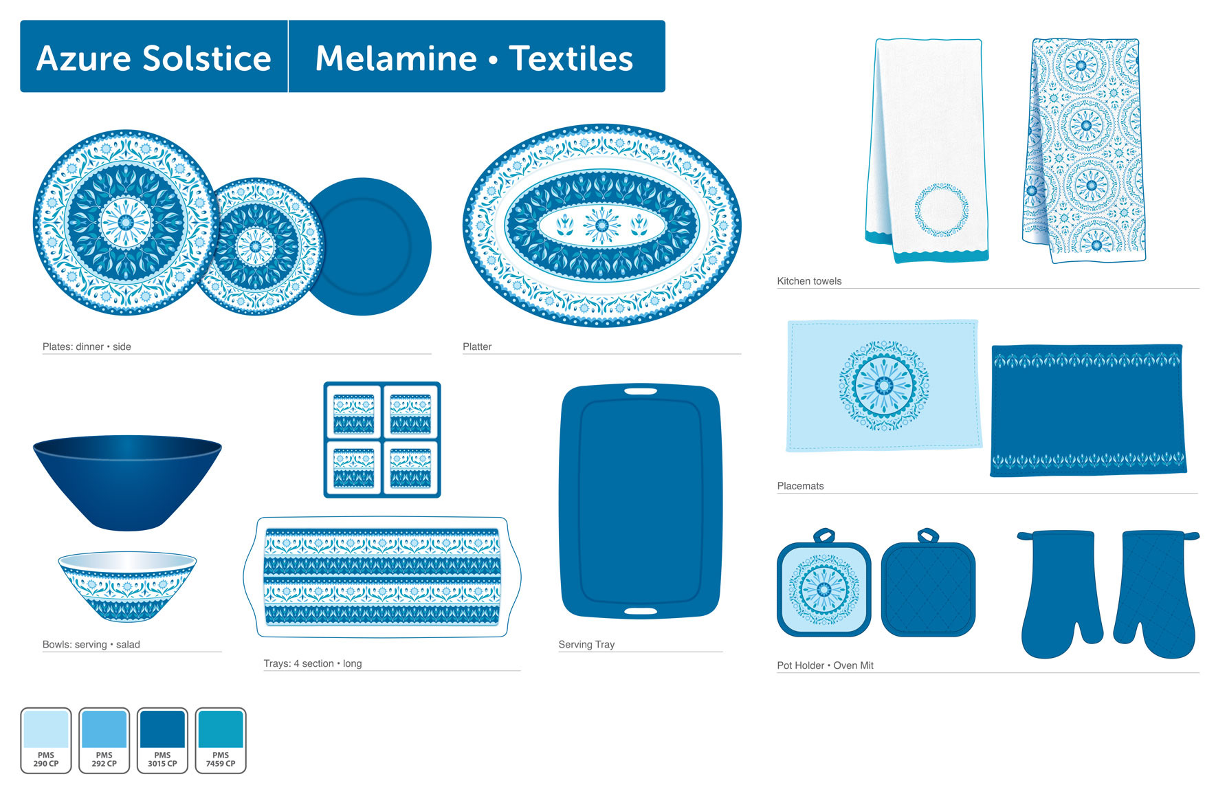 Azure Solstice • melamine/textiles concept art
