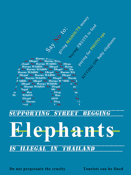 Typography poster designed for a freshman graphic design assignment (2012), Ashford University, AZ taken online from my home in Thailand.