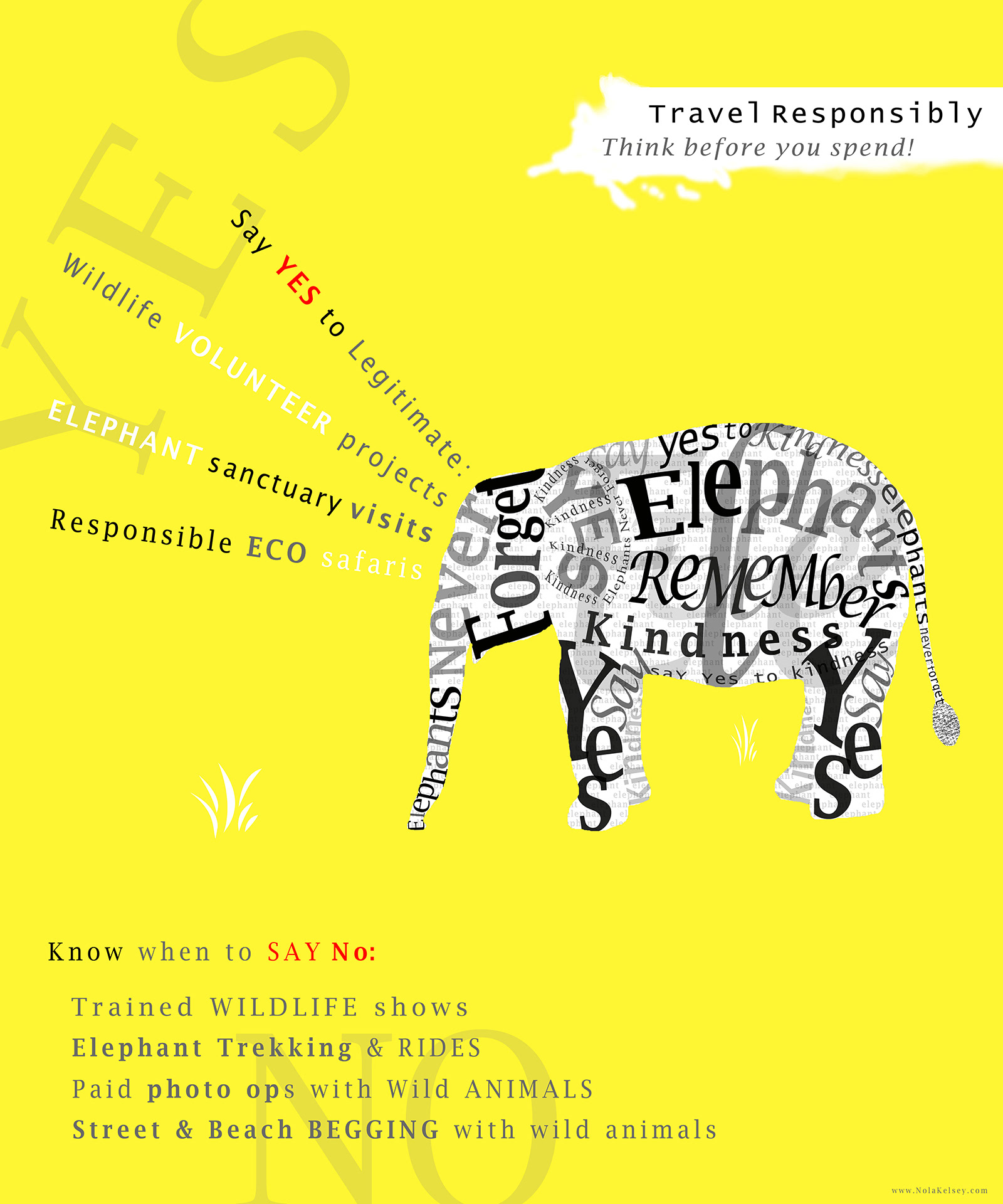 Typography poster designed for a freshman graphic design assignment (2012), Ashford University, AZ taken online from my home in Thailand.