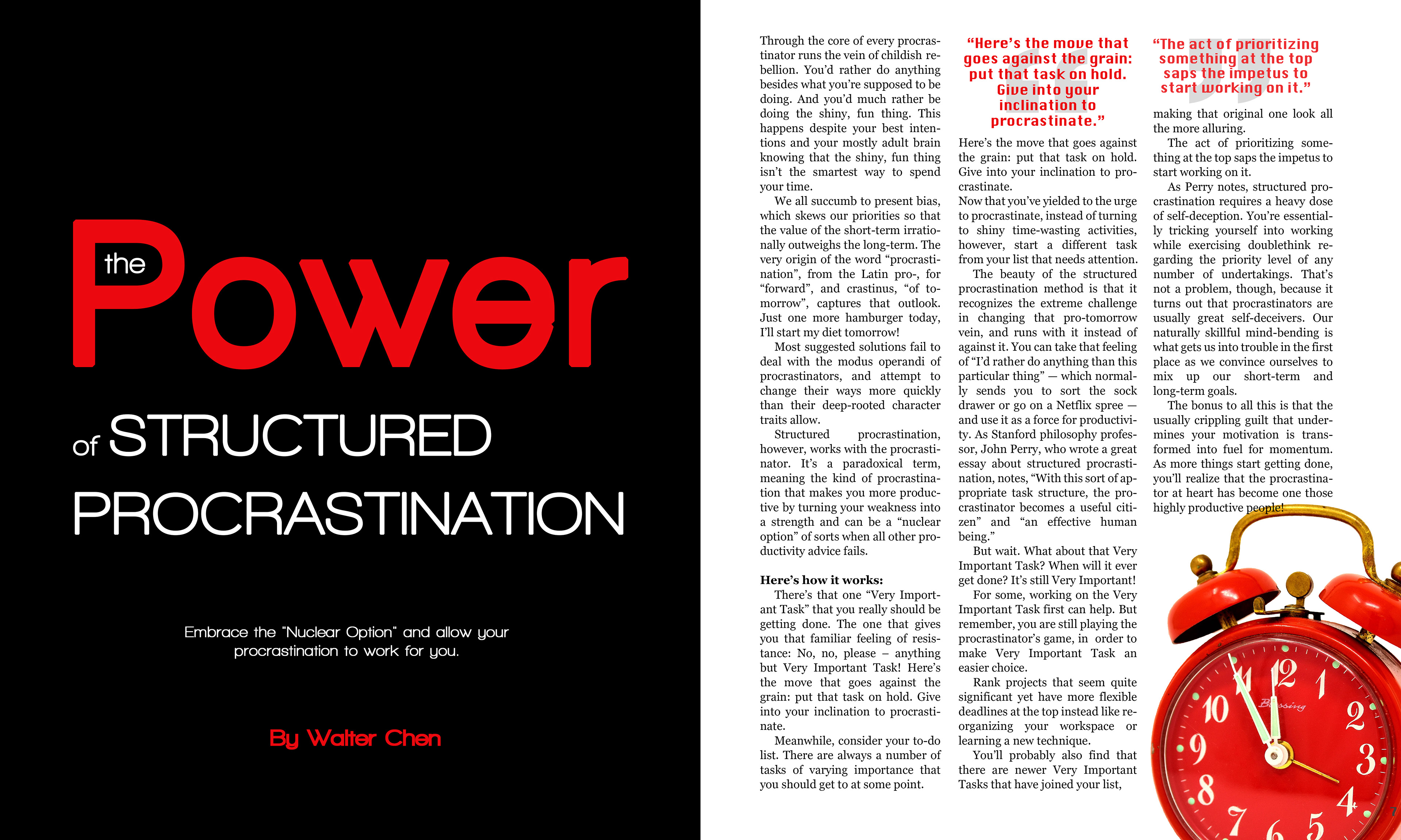 Magazine Spread designed for a graphic design course assignment (2018), Bellevue University, NE