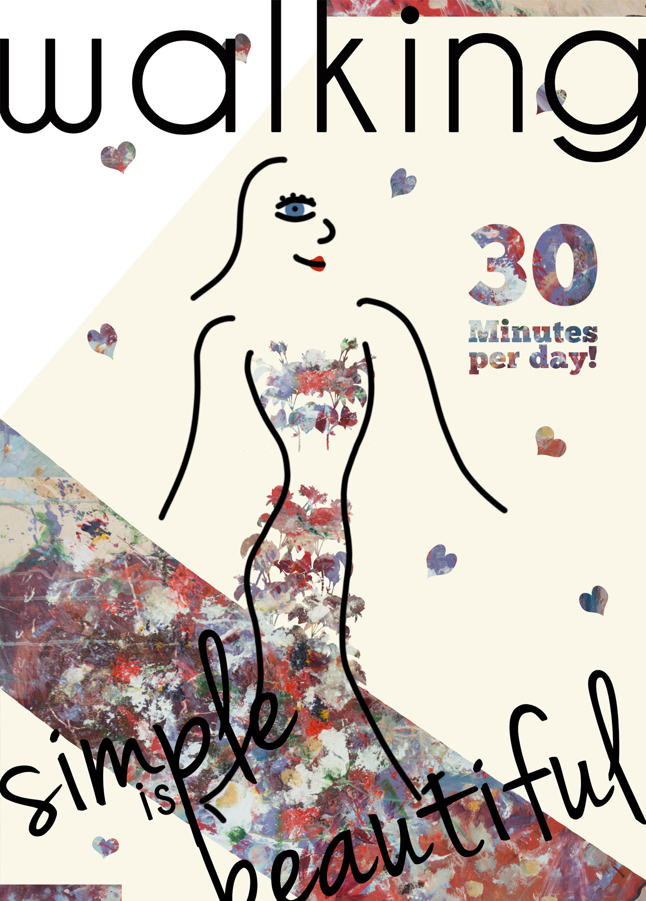 Typography Poster designed for a freshman graphic design assignment (2012), Ashford University, AZ where I studied online from my home in Thailand