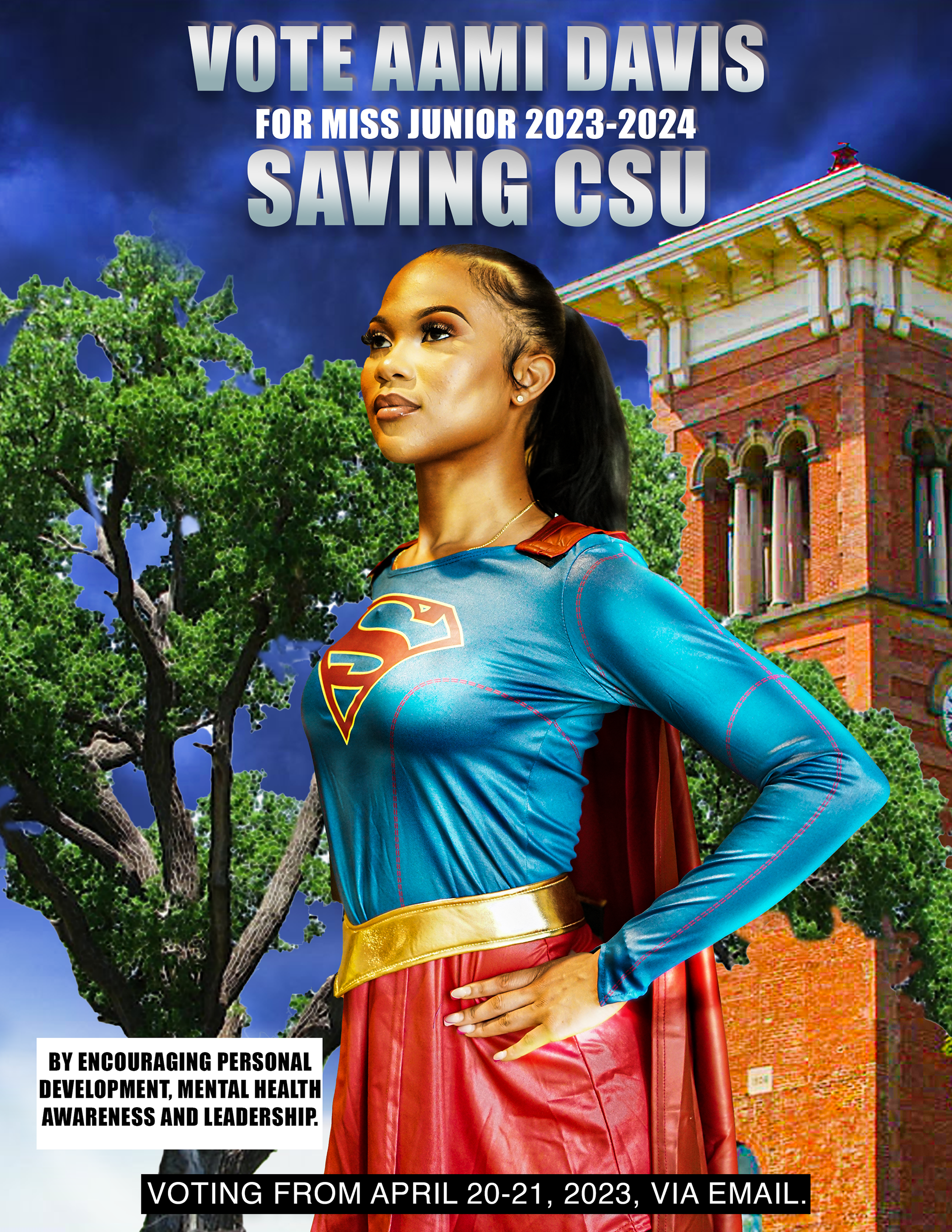 Sami Davis campaign flyer for Miss Junior Central State University