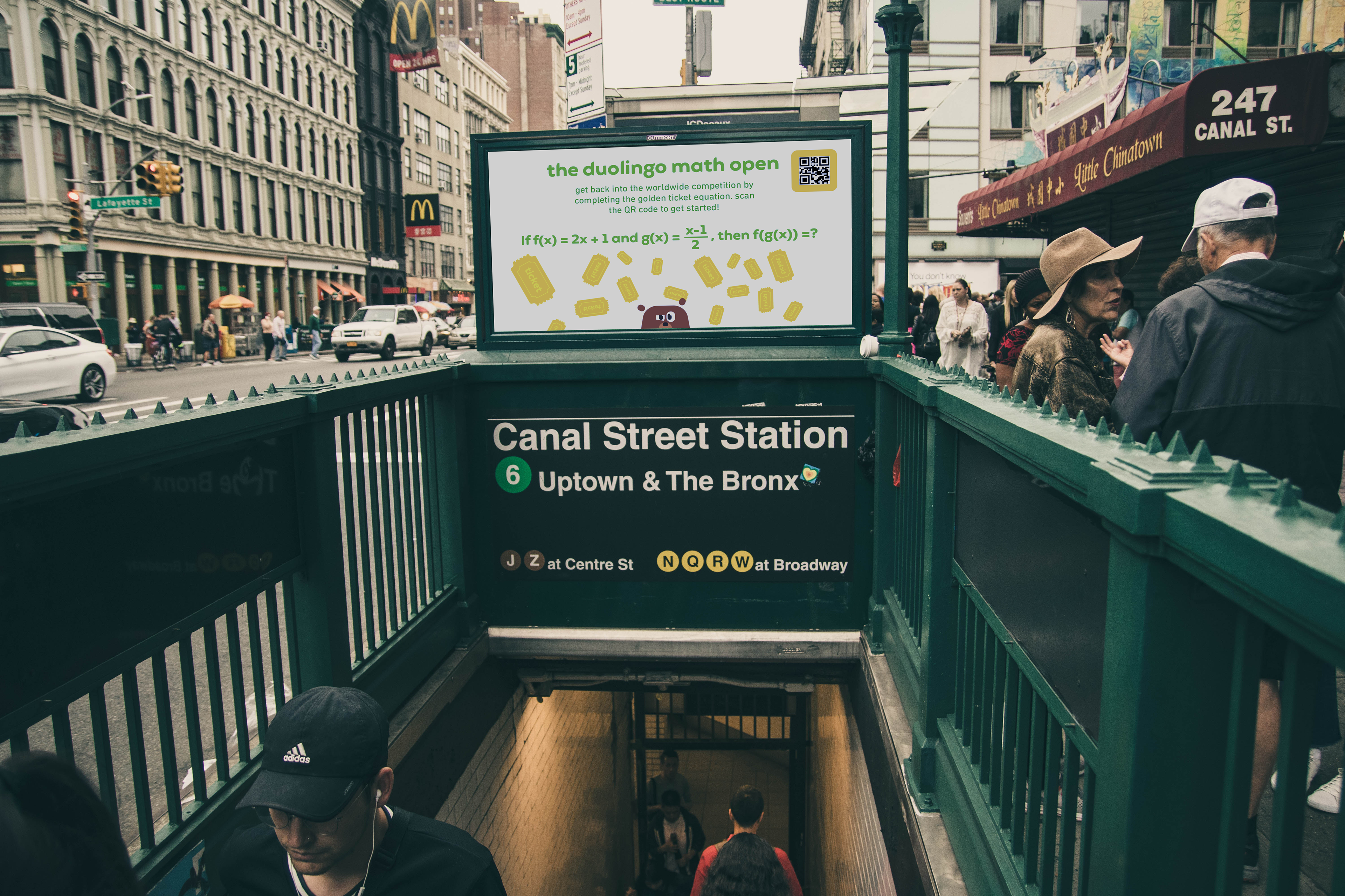 Duolingo Global Math Open Out of Home Advertisement Mockup #2