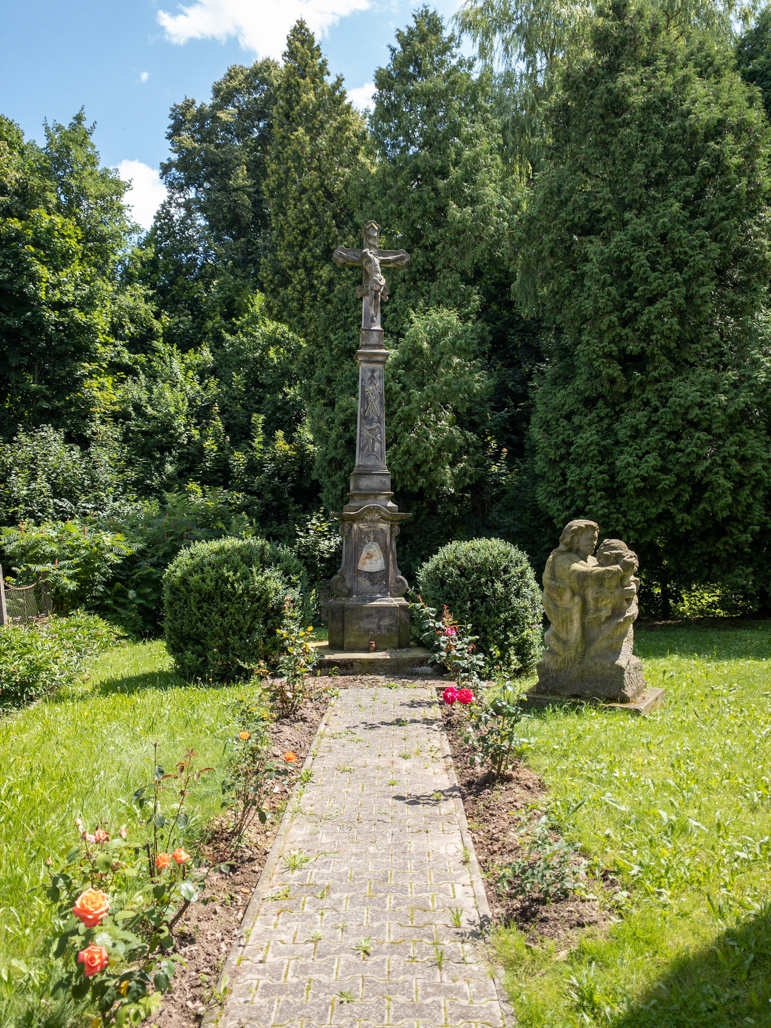 Cross in Church's garden