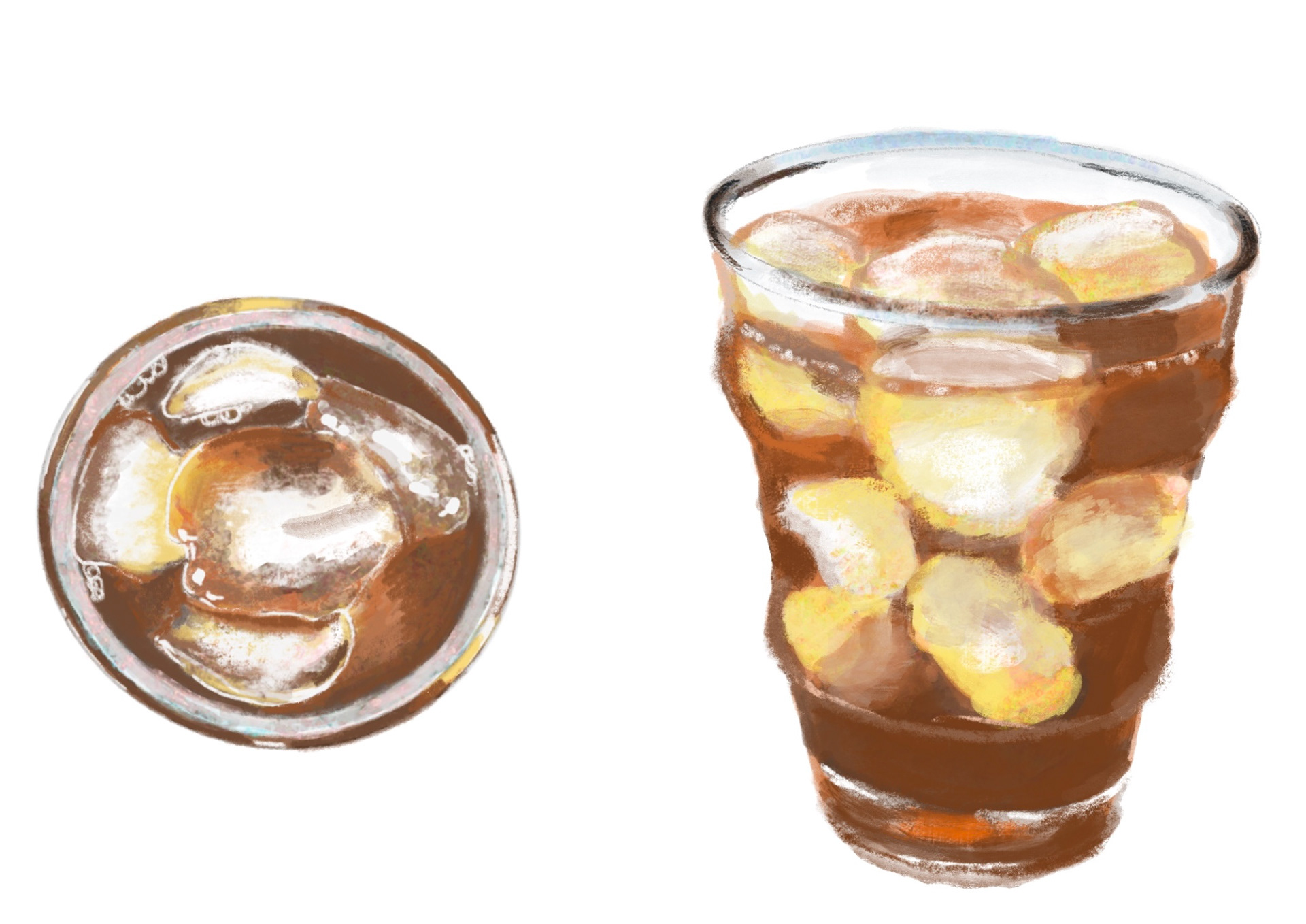 家のアイスコーヒー  Iced Coffe at home.