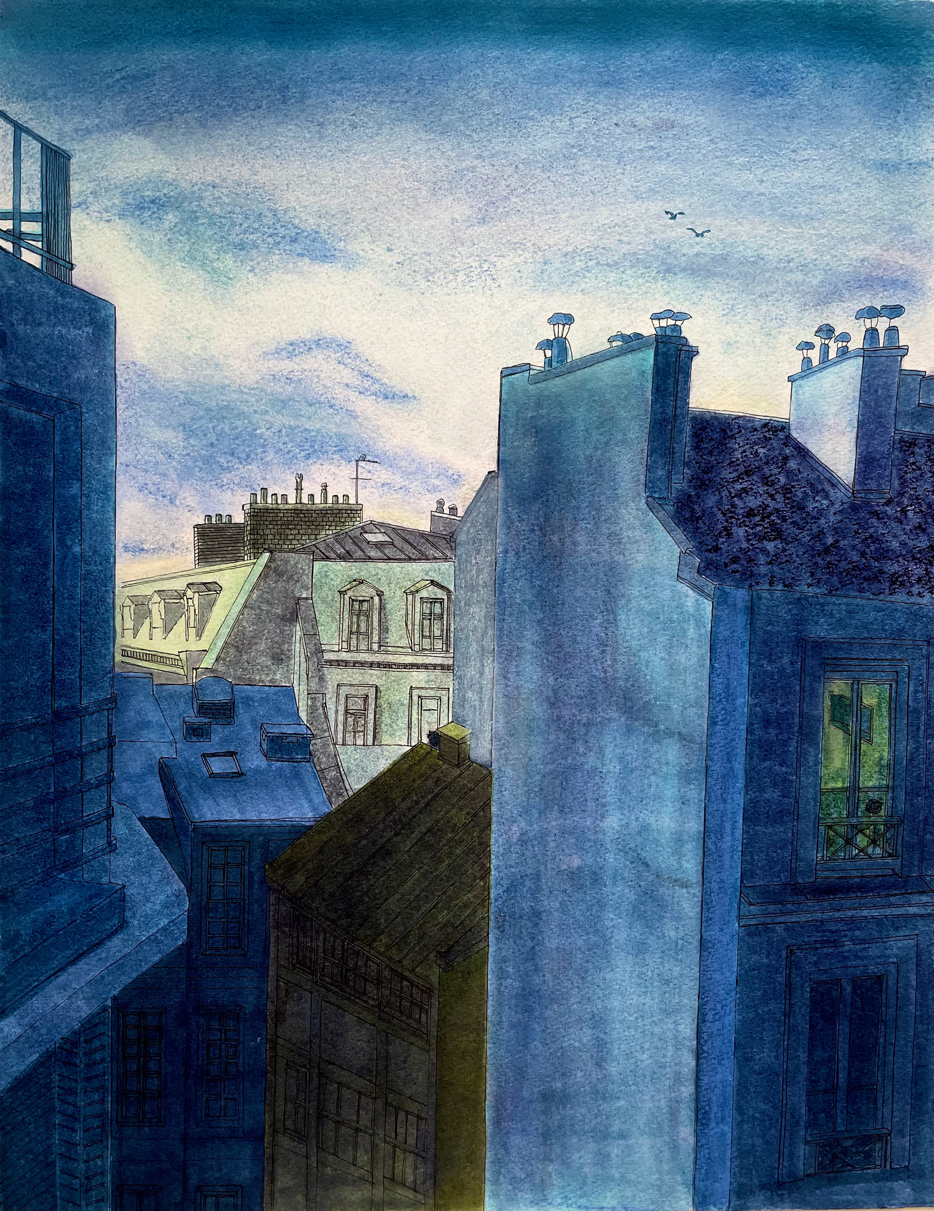 「7:54」2026  FIneliner, Soft Pastel, Alcohol marker