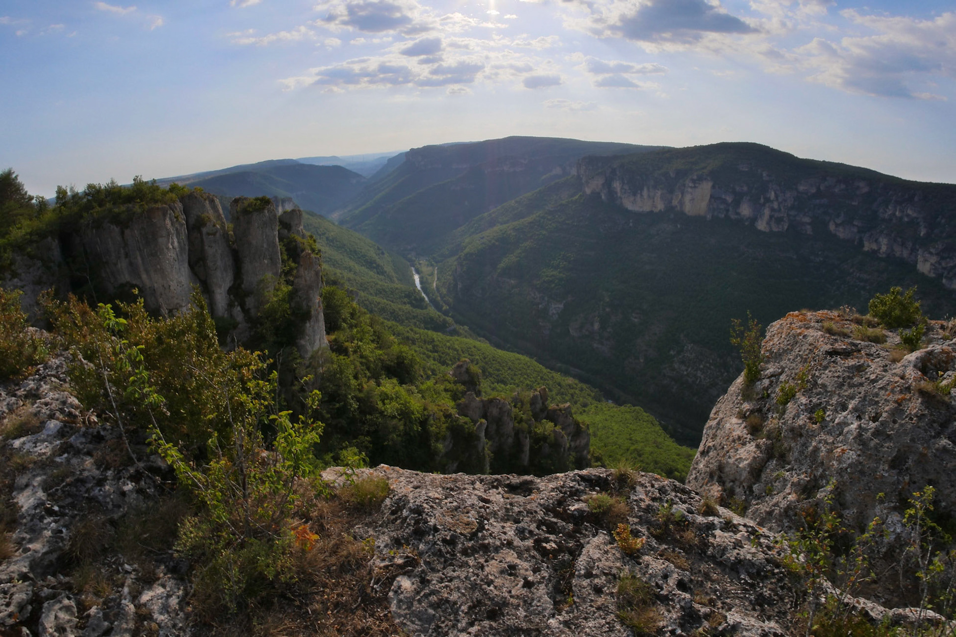 Gorges de la Dourbie au fish-eye