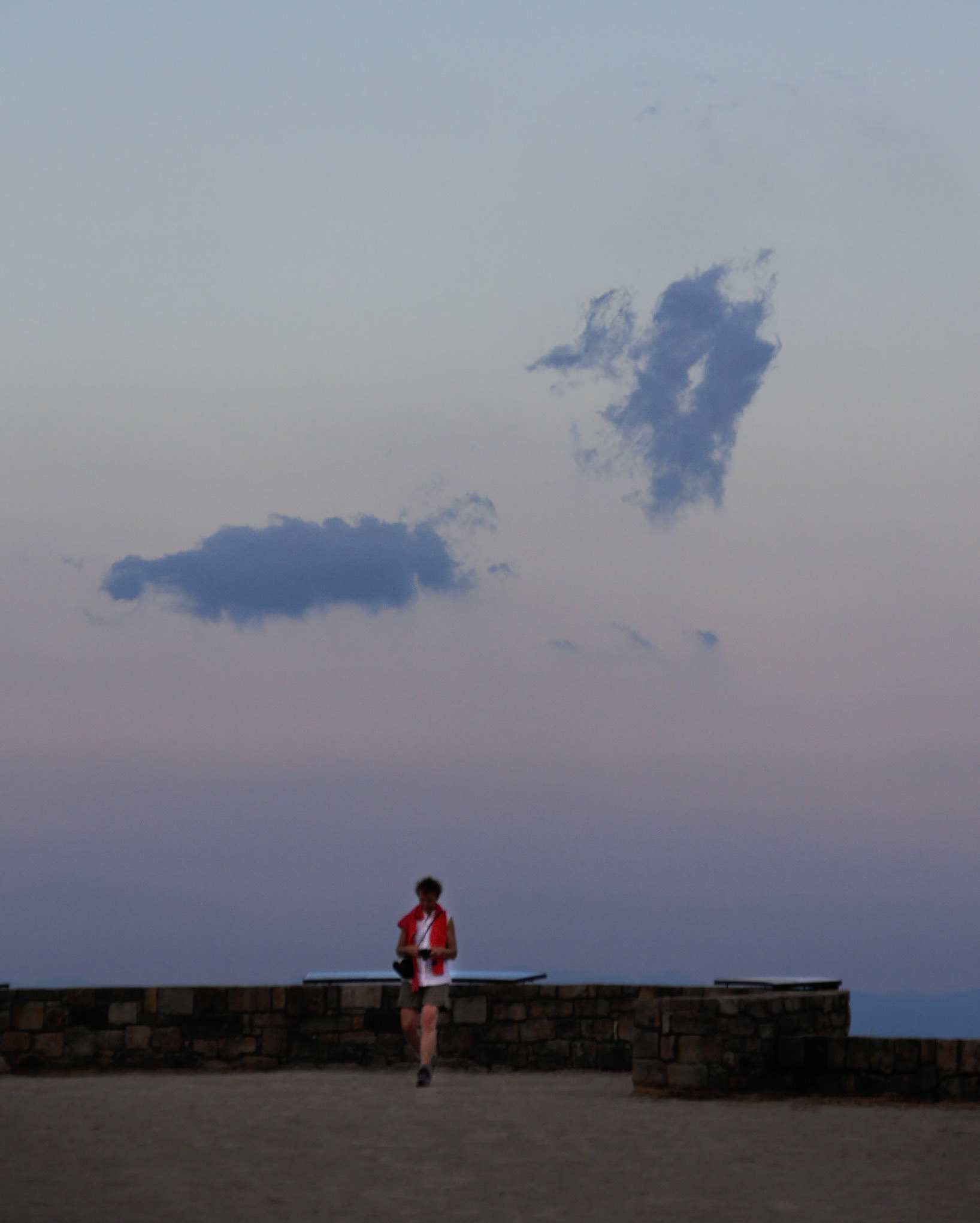 Nuages au dessus de Brigitte et de la vallée du Tarn