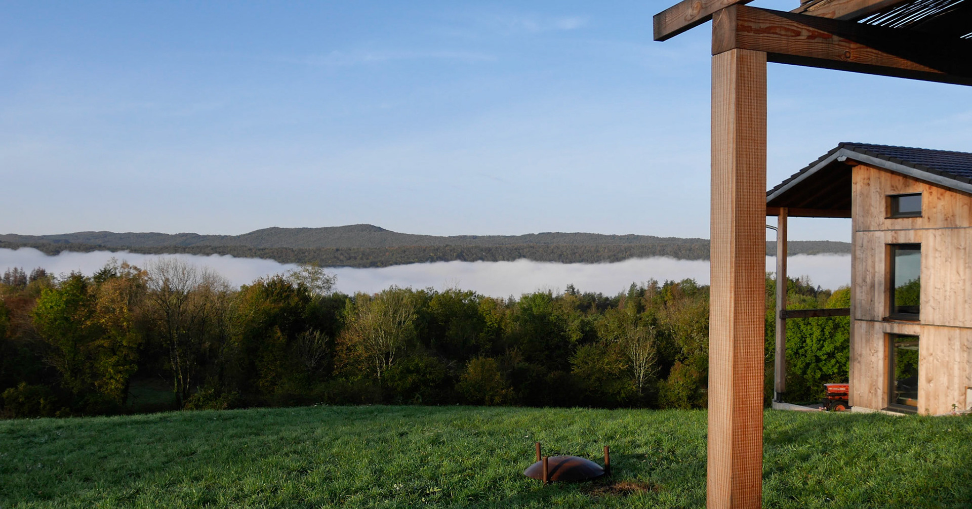 Brume matinale depuis le gîte