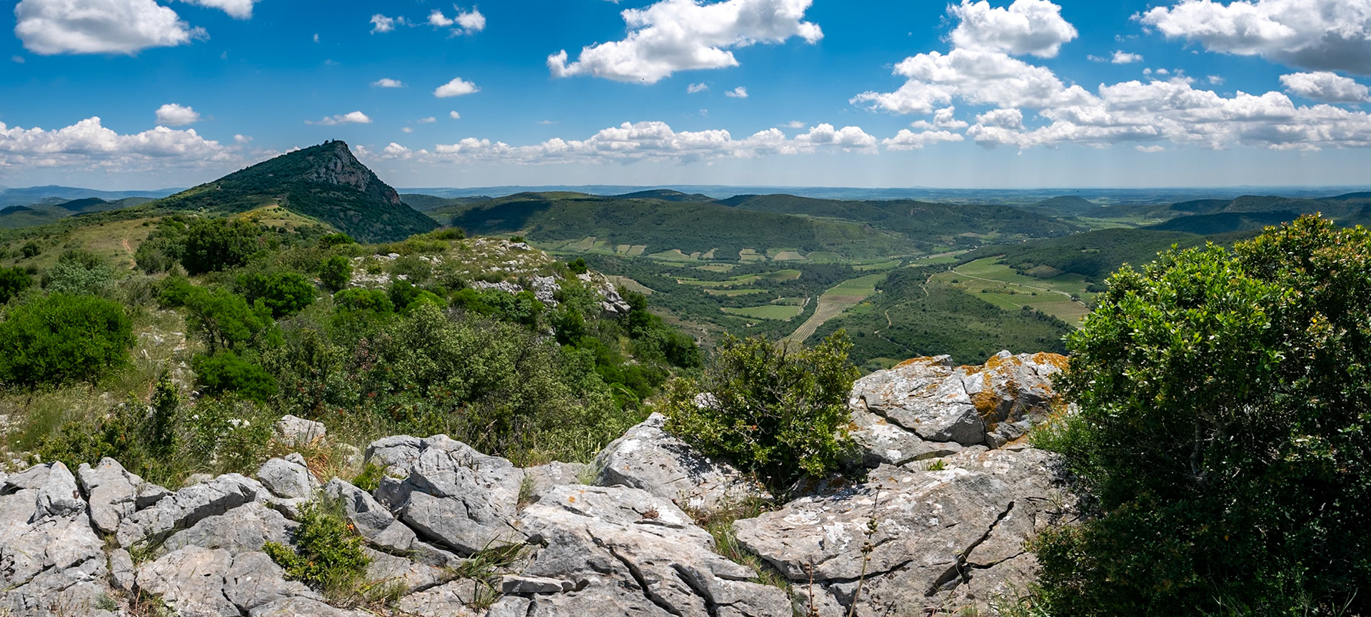 Le Vissou depuis le Vissounel et la vallée de la Boyne