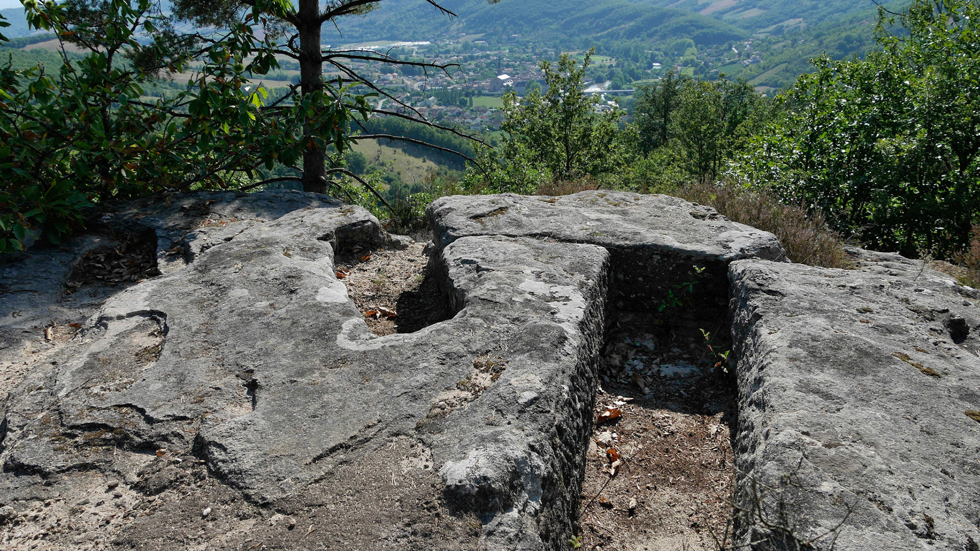 Sépultures wisigothiques au dessus de Vabres-l'Abbaye