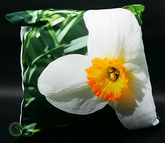 White Floral Throw Pillow