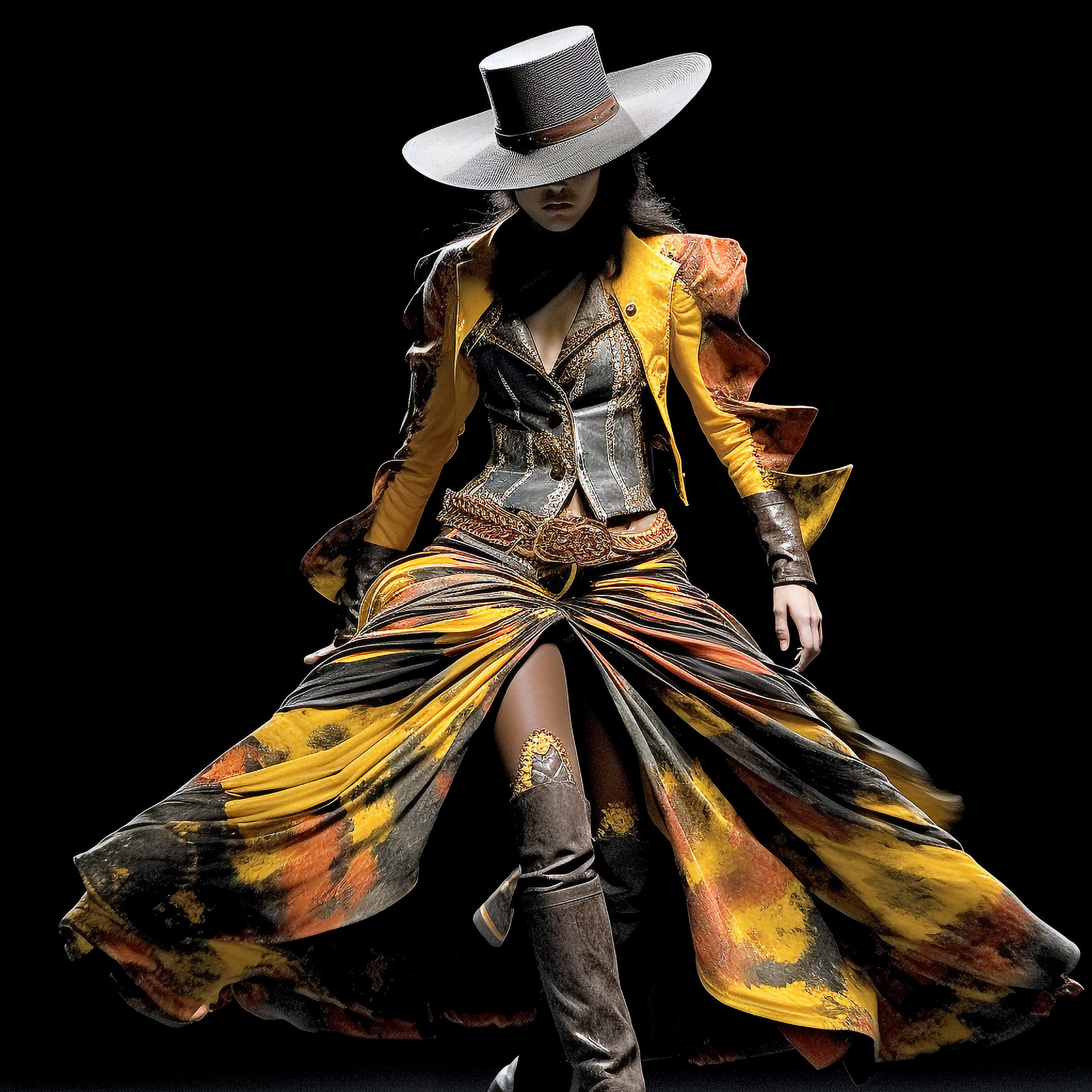 West World Cowgirl Calico