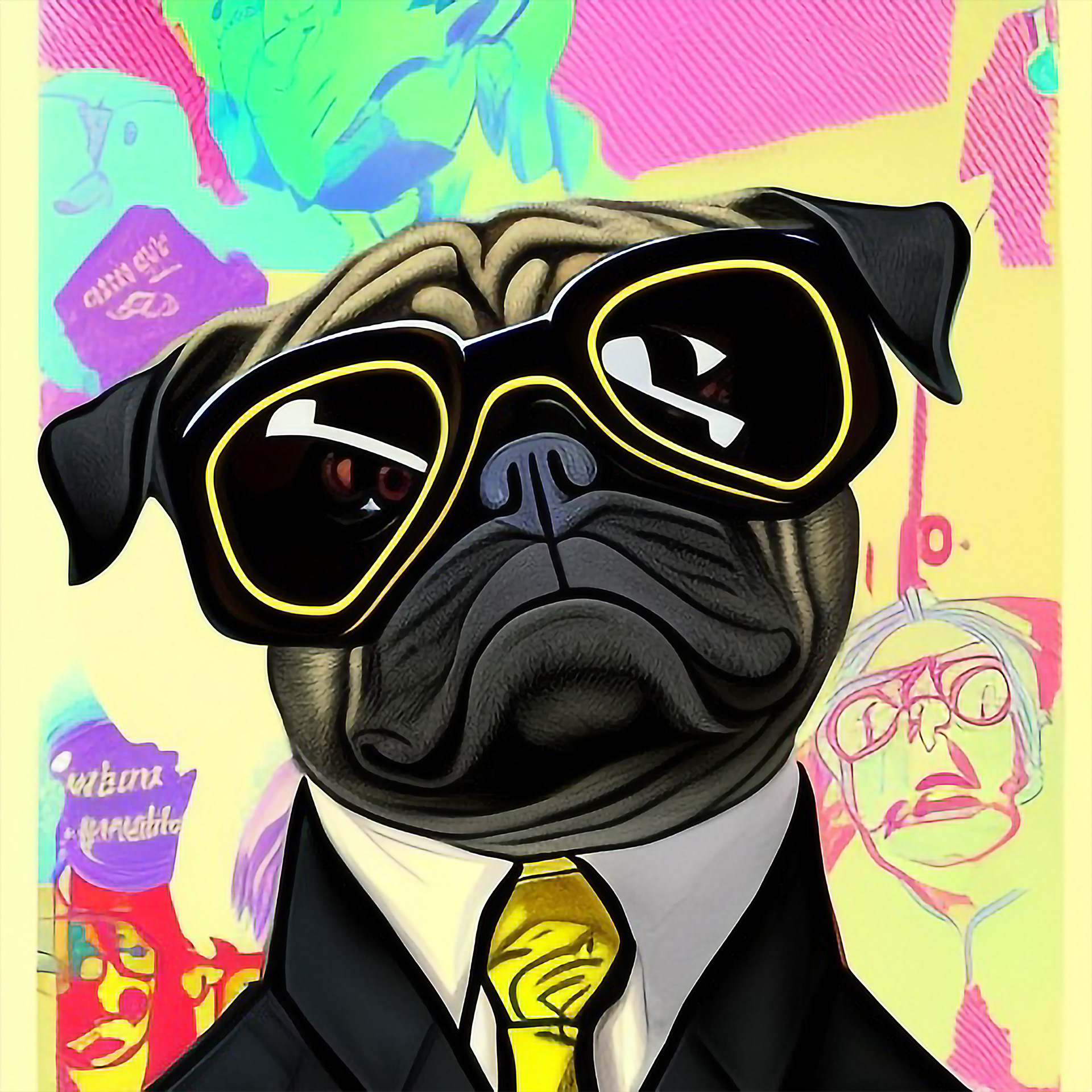 Pug in Black