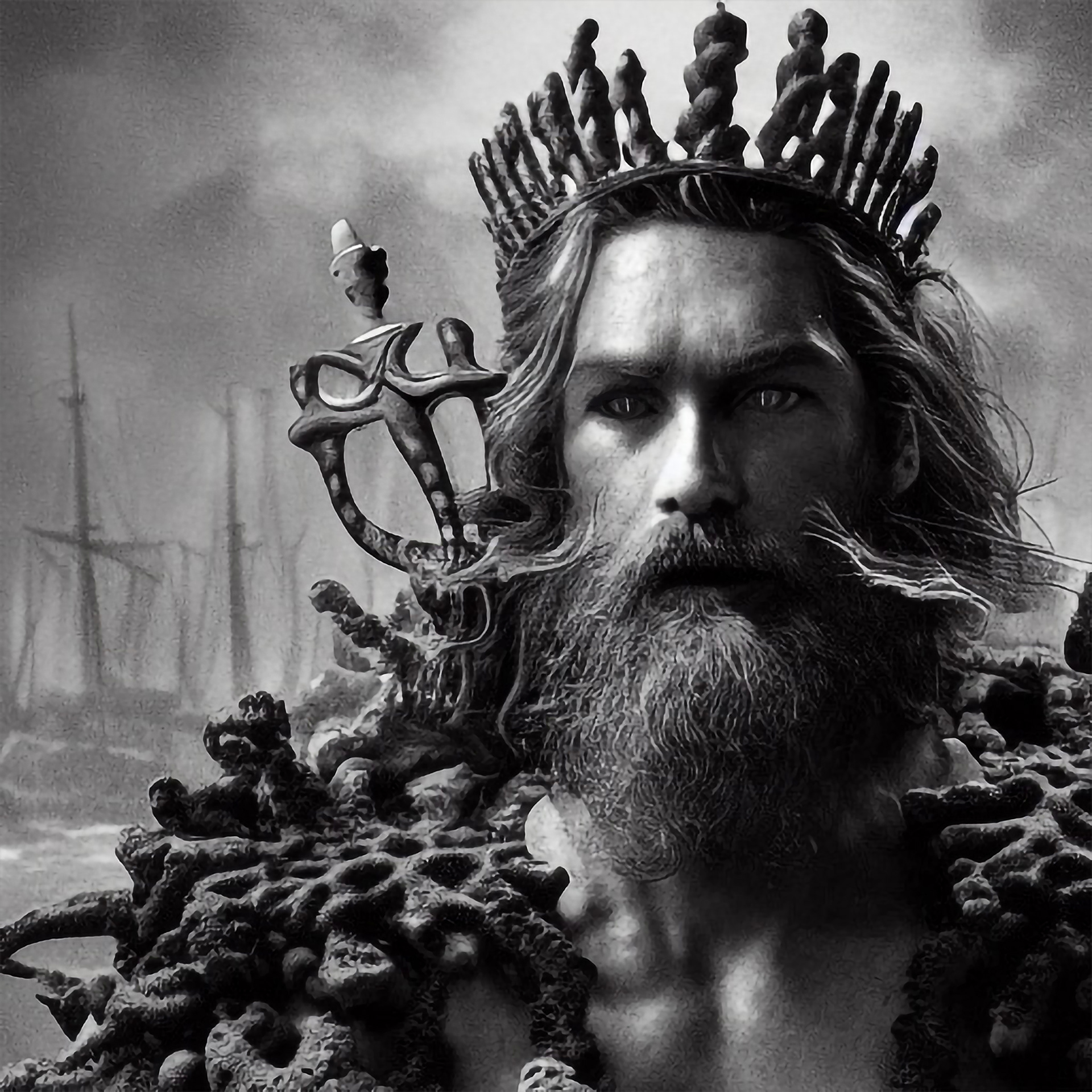 Poseidon With Trident