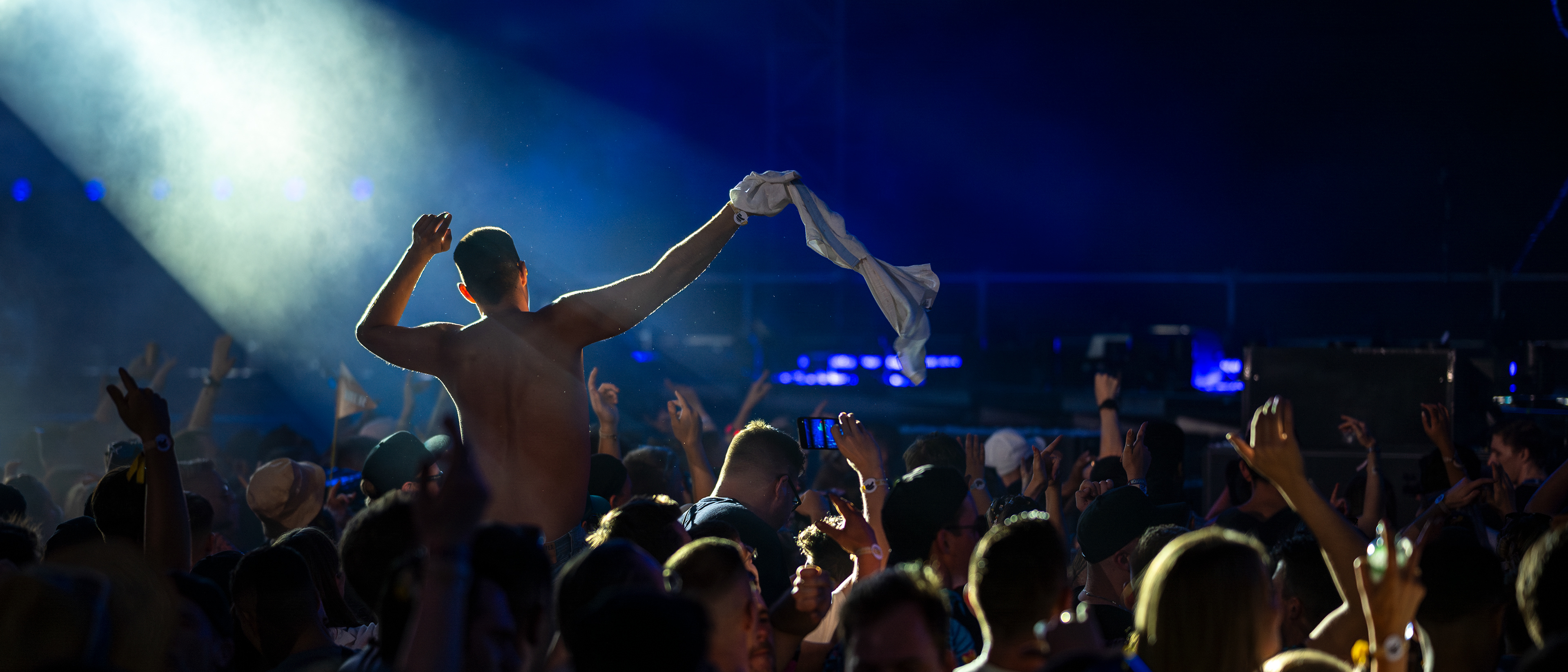 Celebrating crowd