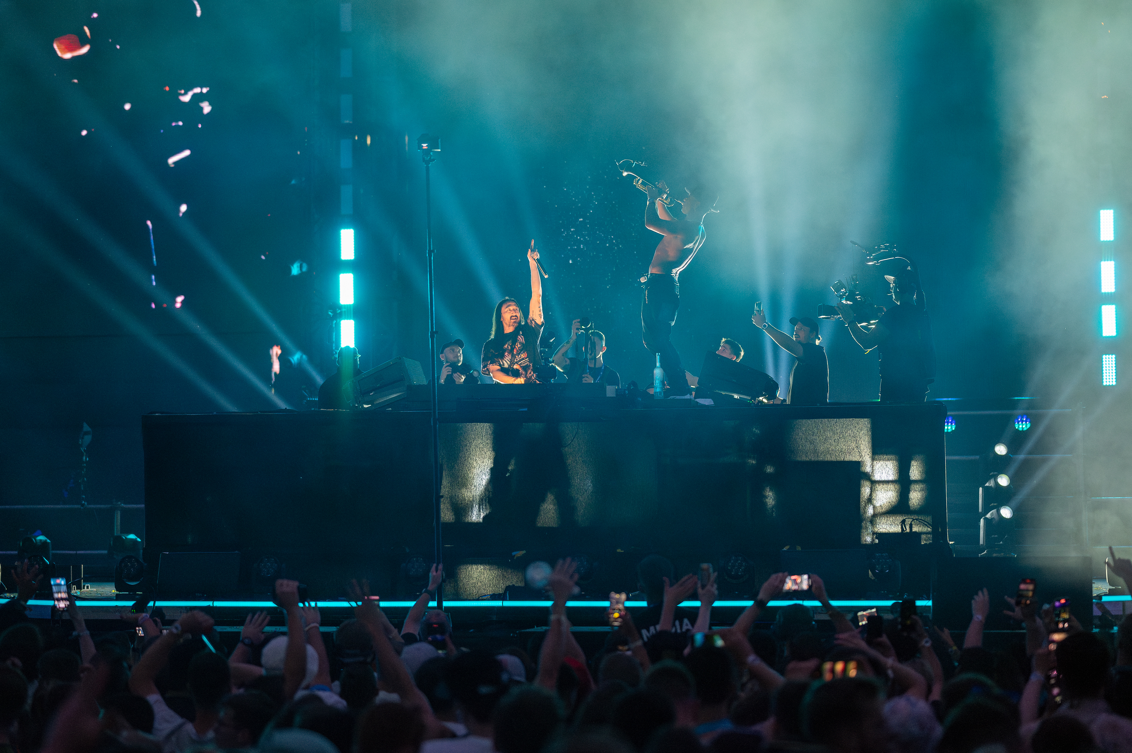 Steve Aoki with Timmy Trumpet with Steve Aoki at his birthday