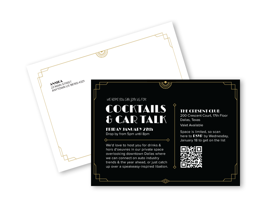 NADA adjacent event mailer