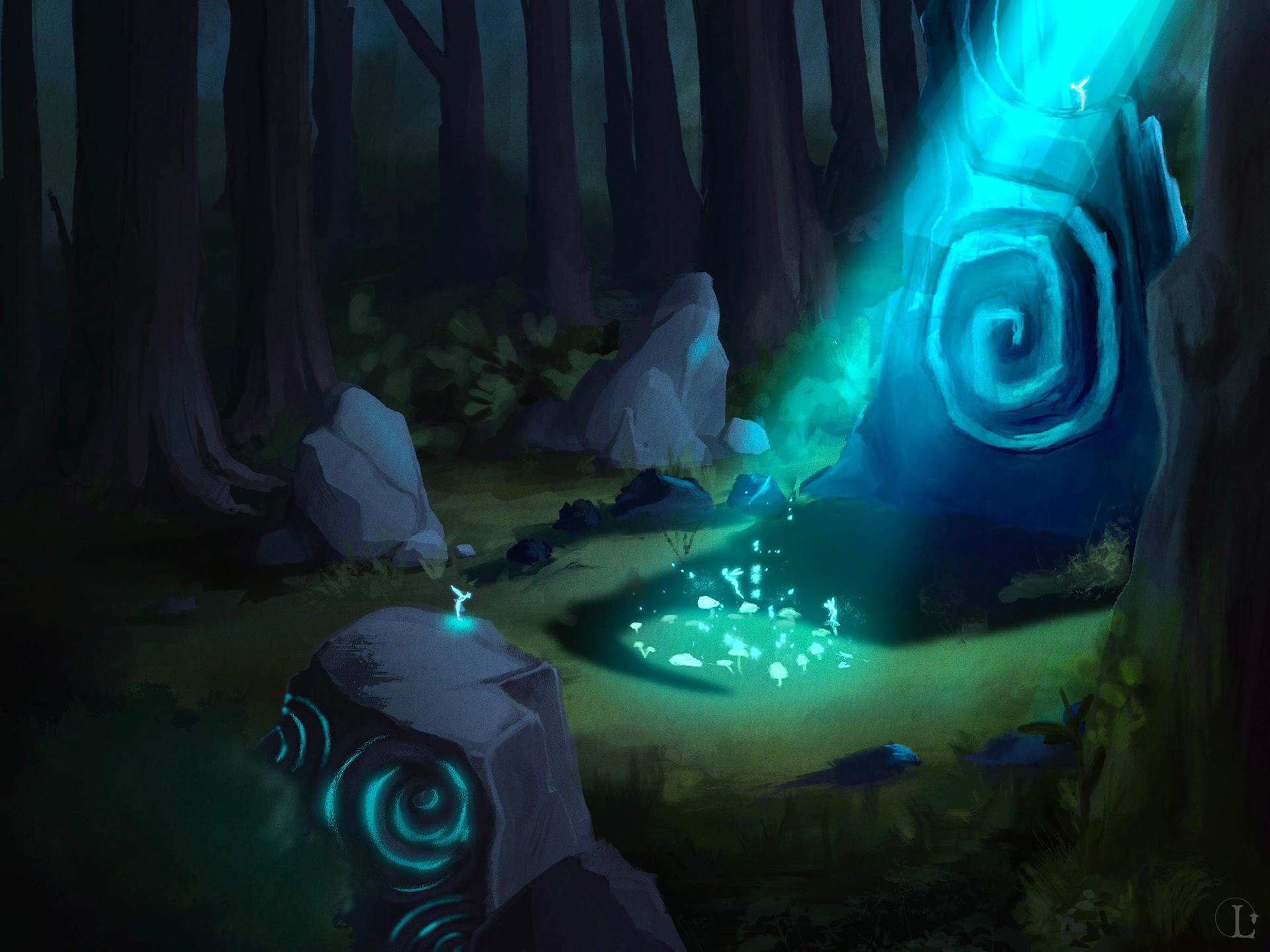 Bloomfall Forest - Night
