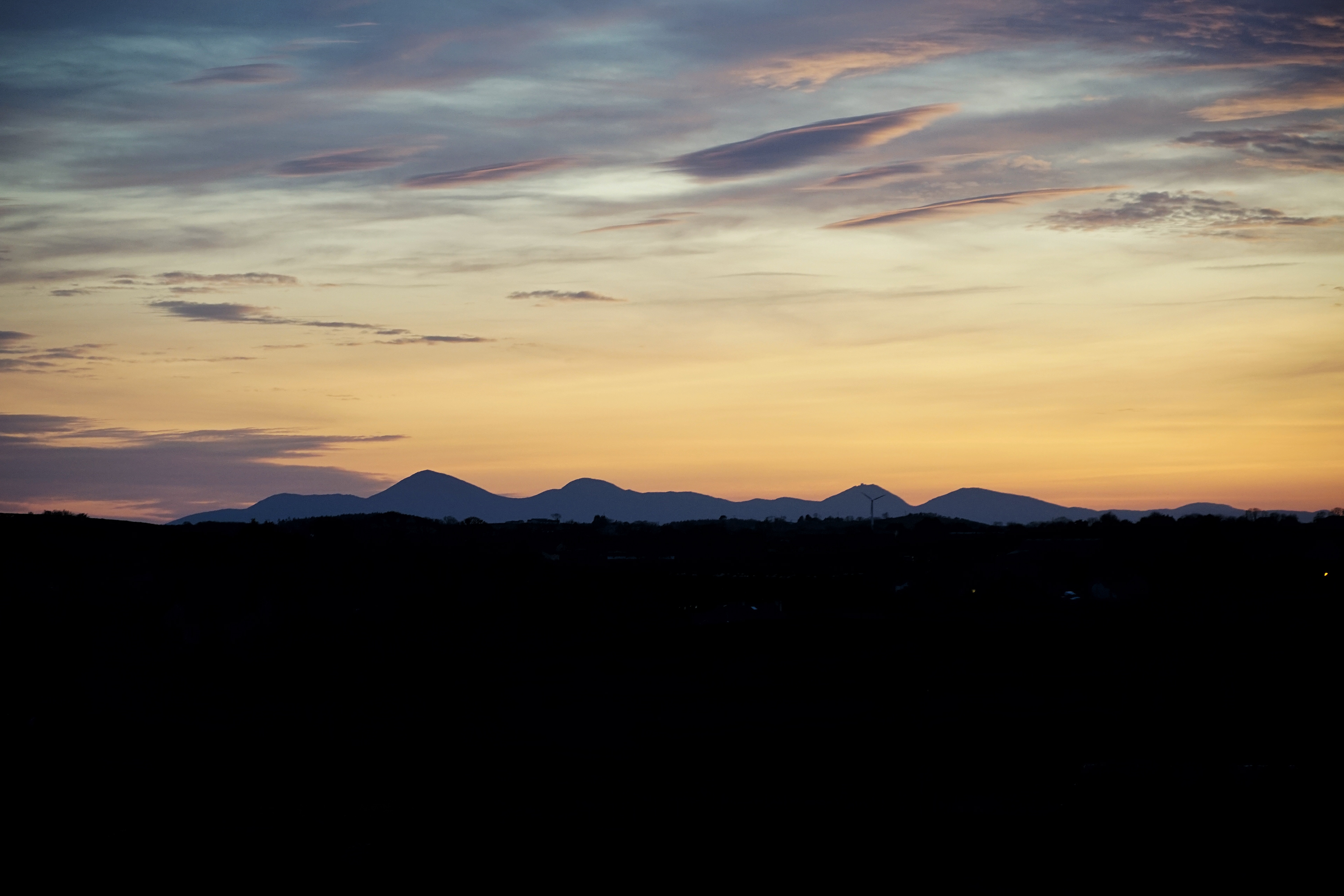 Dusk at the Mournes