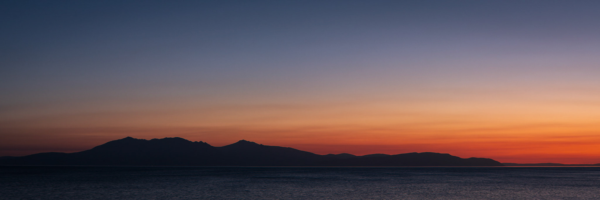 Sunset behind Arran