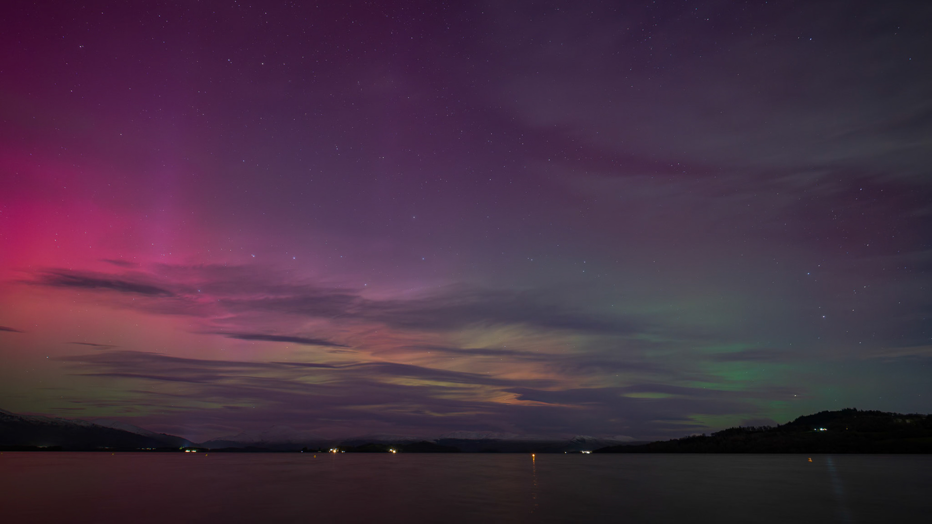 Aurora over Loch Lomond