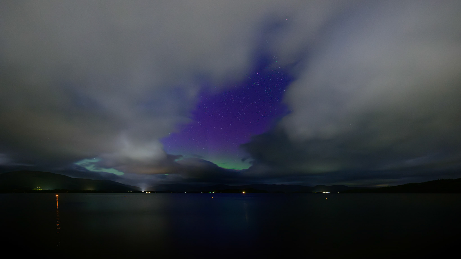 Aurora and Clouds over Loch Lomond