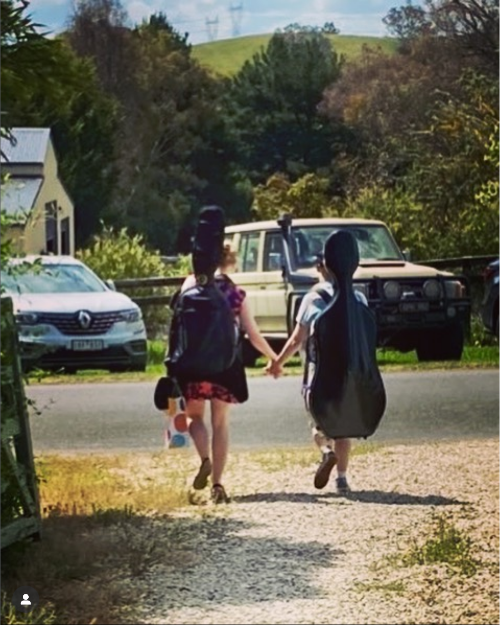 Candid shot walking to the car after a gig