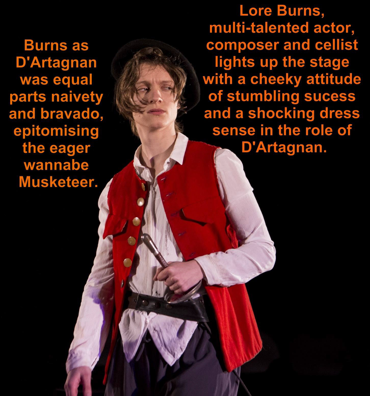 As D'Artagnan in Natasha Broadstock's "The Three Musketeers"