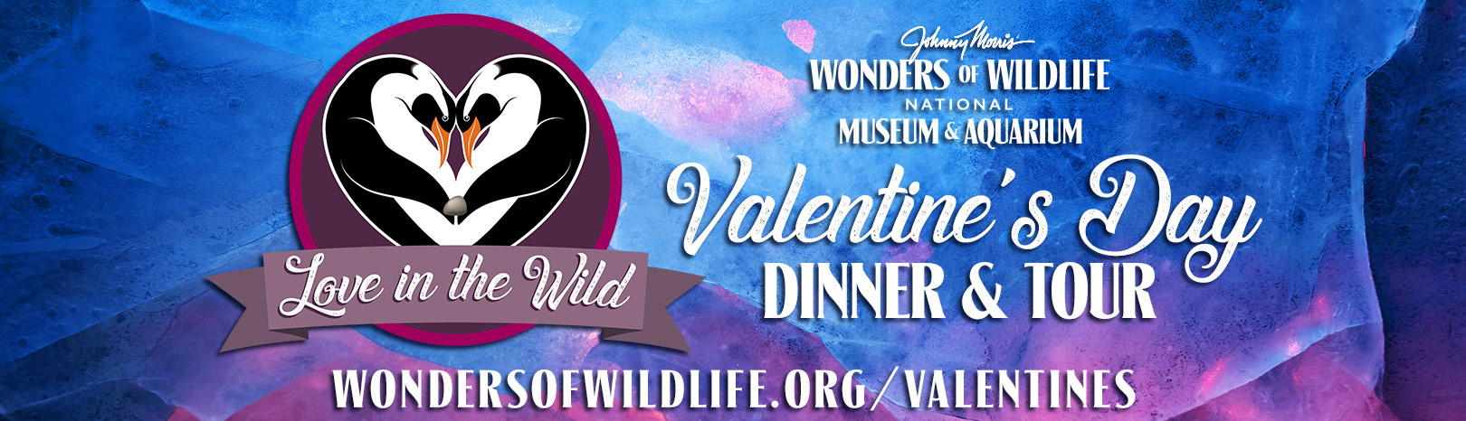 Wonders of Wildlife Valentine's Day Dinner Event Banner