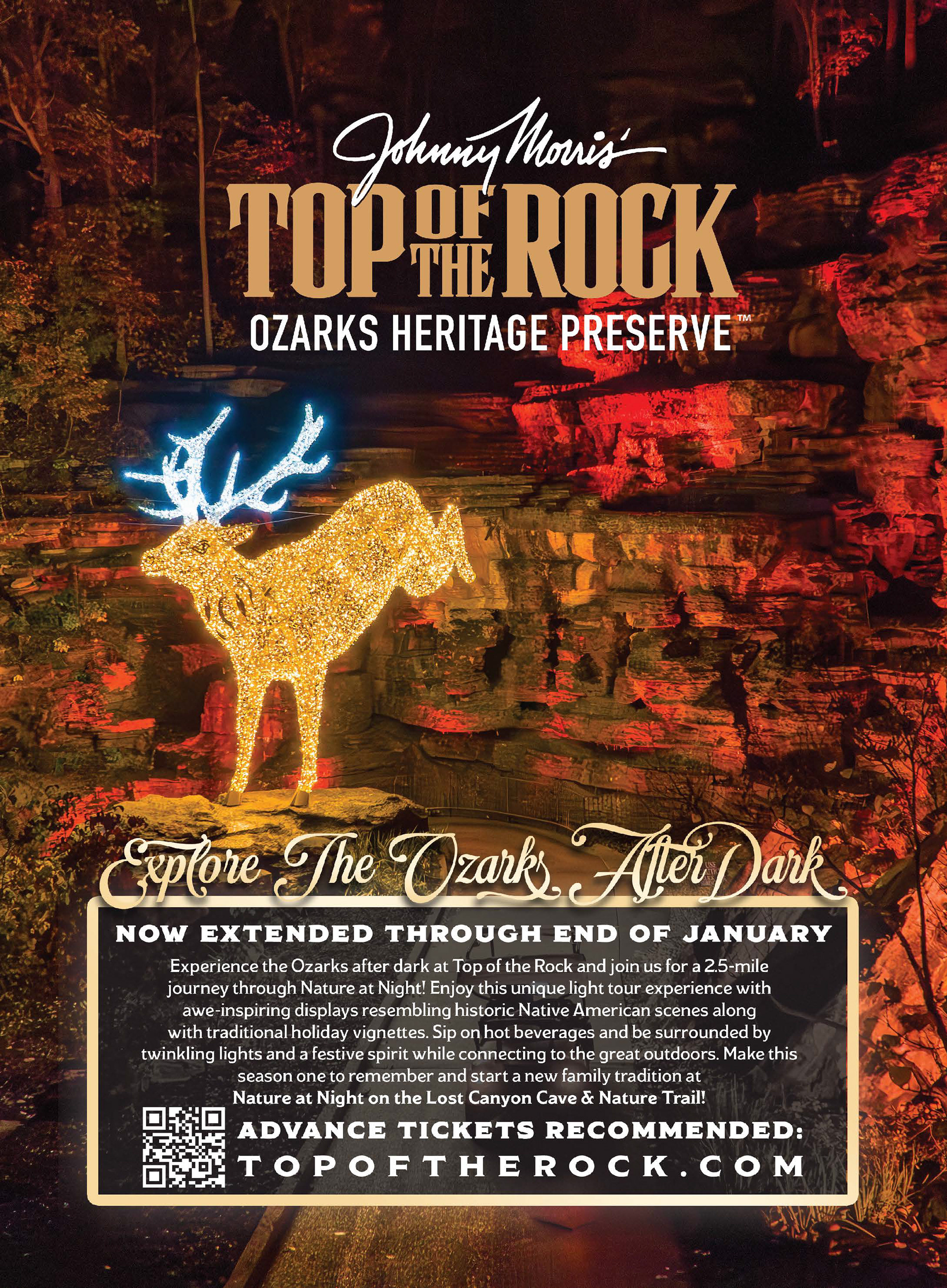 Top of the Rock Lost Canyon Nature at Night Ad
