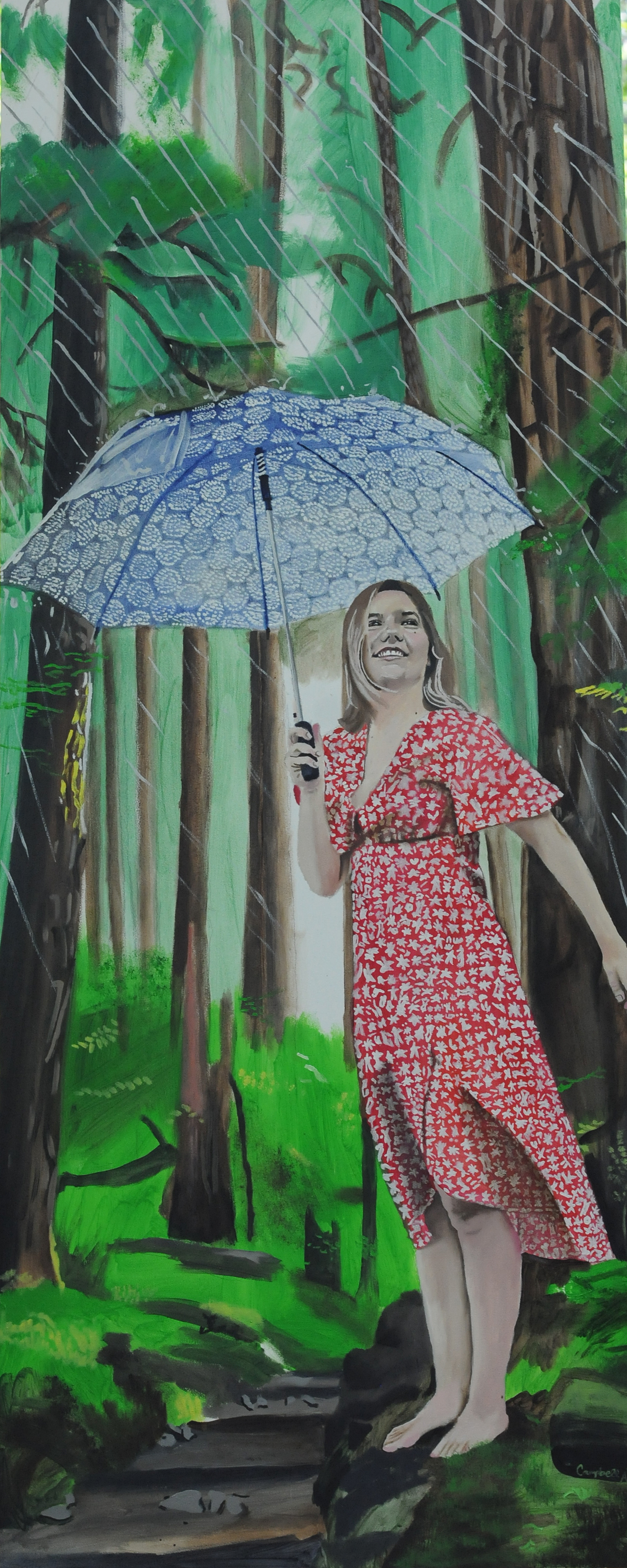 Yesterday's Rain (Oil on panel, 24x60in, 2023)
