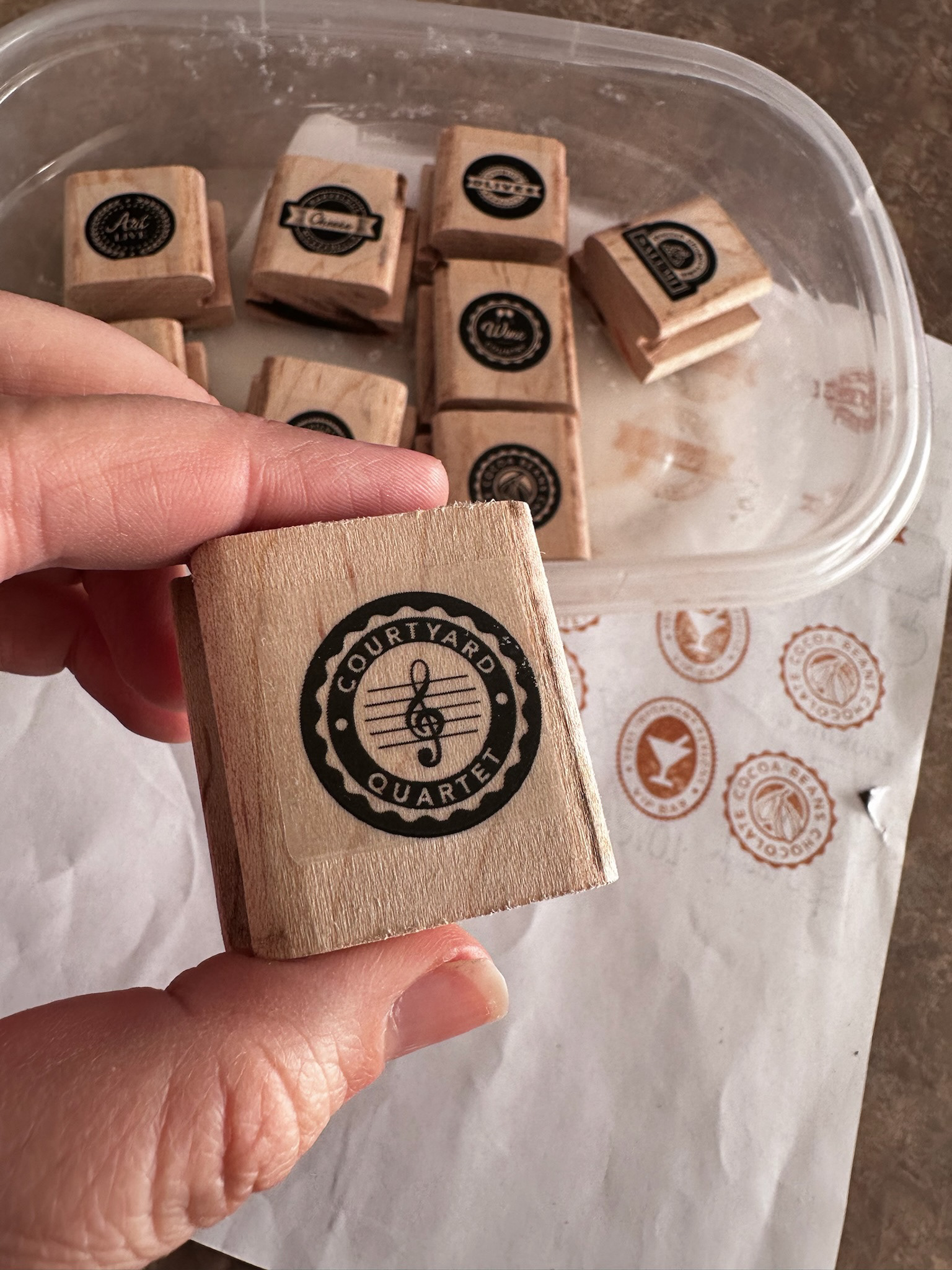 Stamps I designed and husband help make