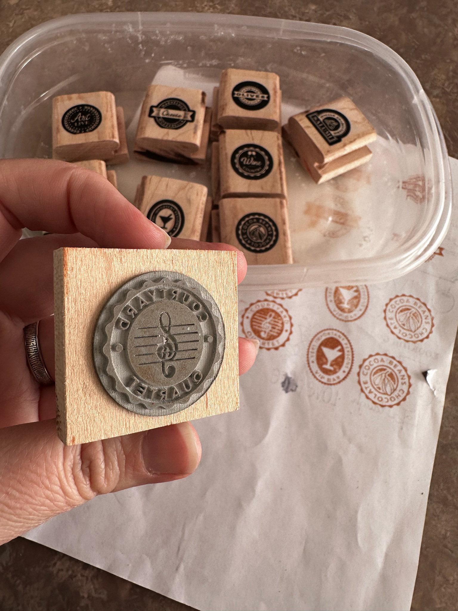 Rubber Stamp I designed. Cut using M1 laser