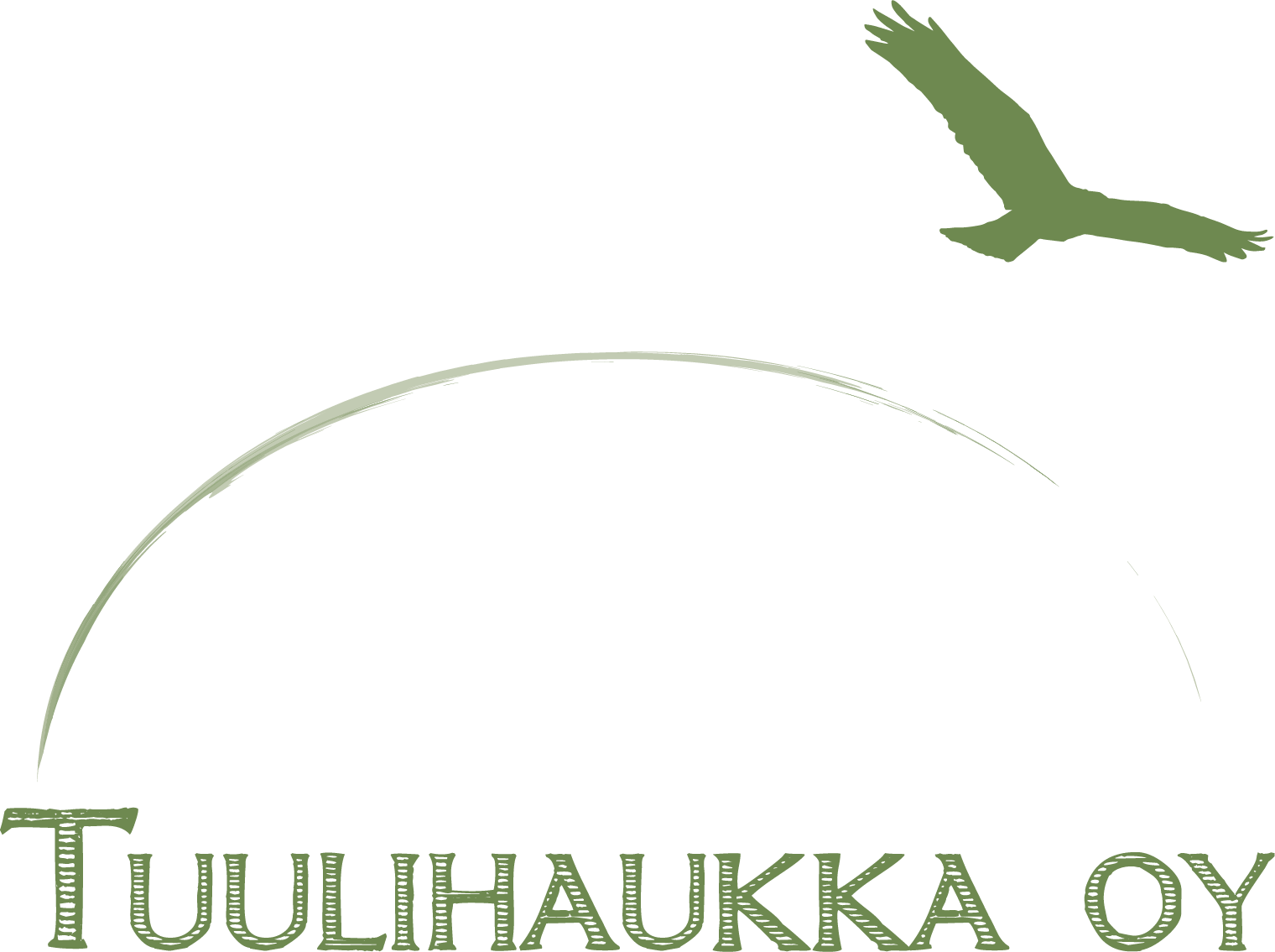 Tuulihaukka Oy:n logo, väriversio