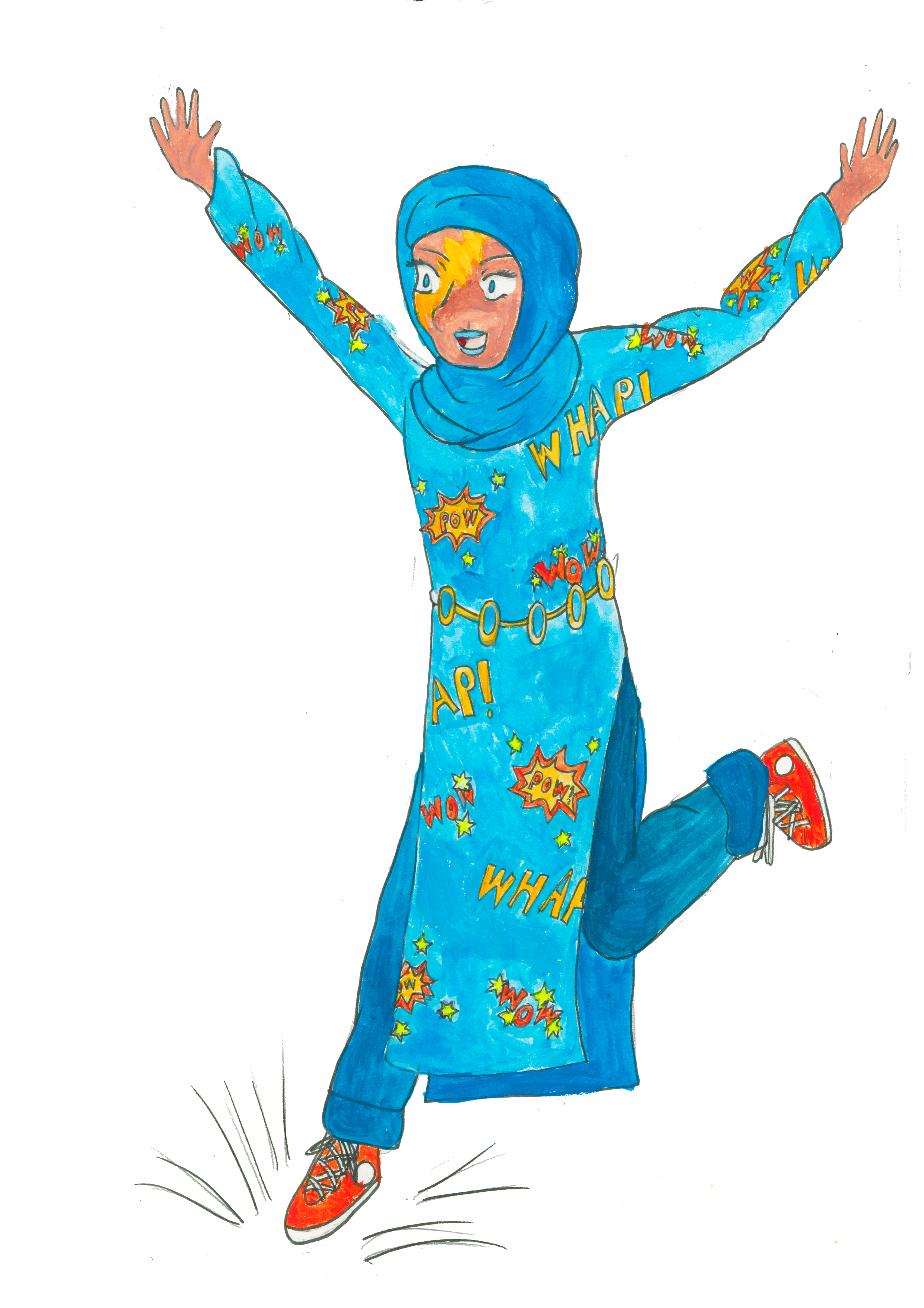 Taikatyttö, 2021, tehty guassilla
