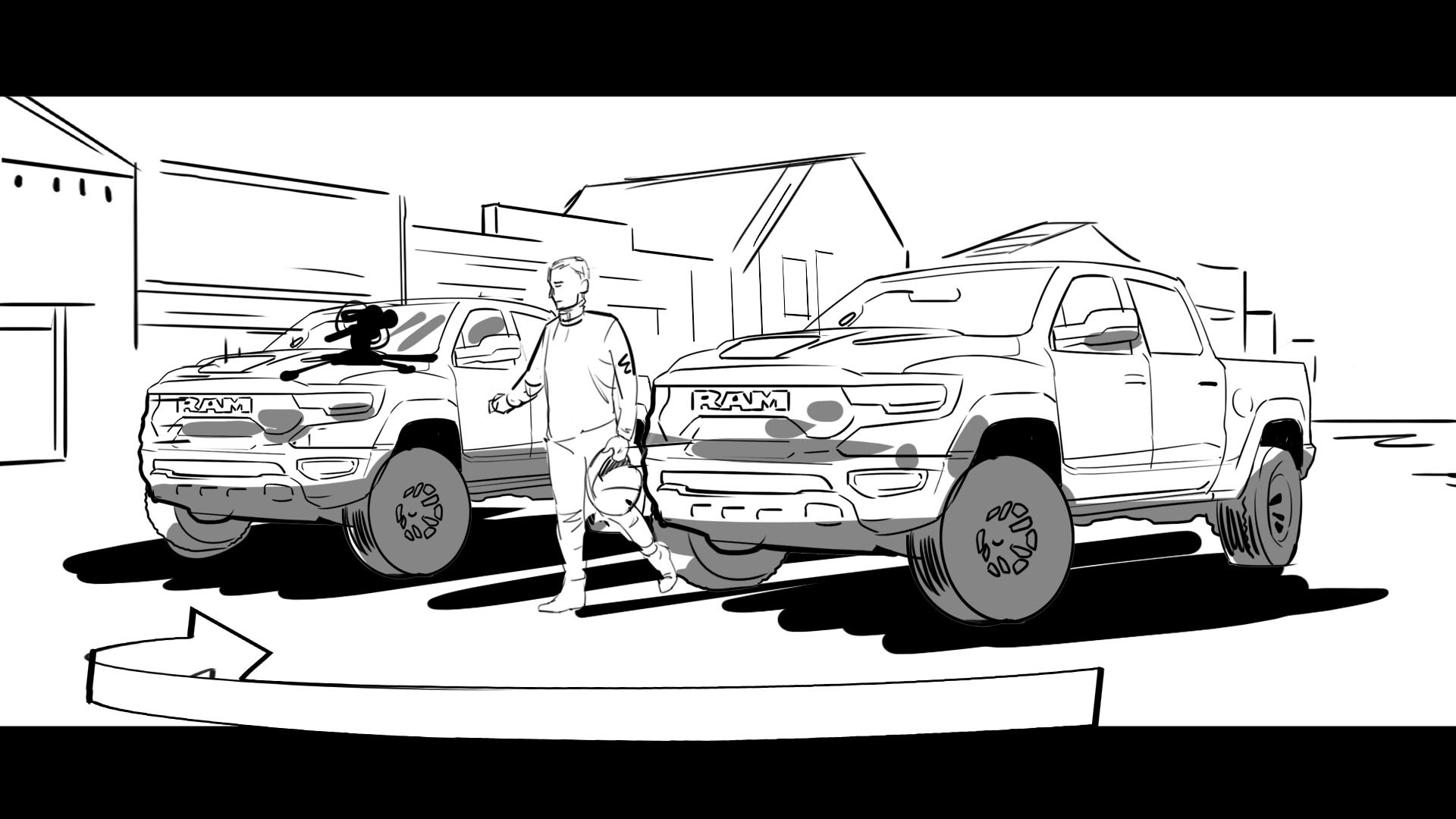 Ram, Shooting. Boards