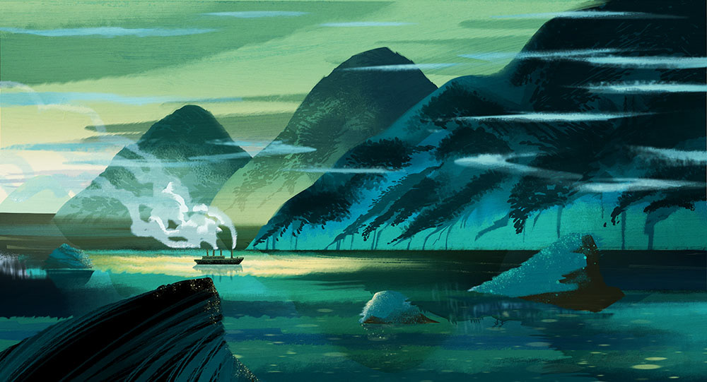 South East Passage,Eyvind Earle, homage
