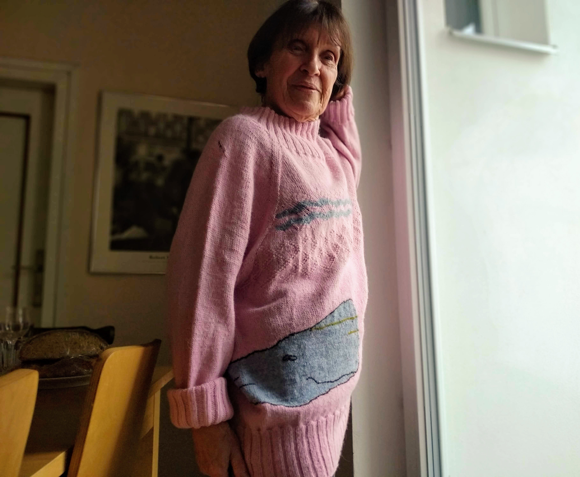 Sperm whale, Knit apliqué