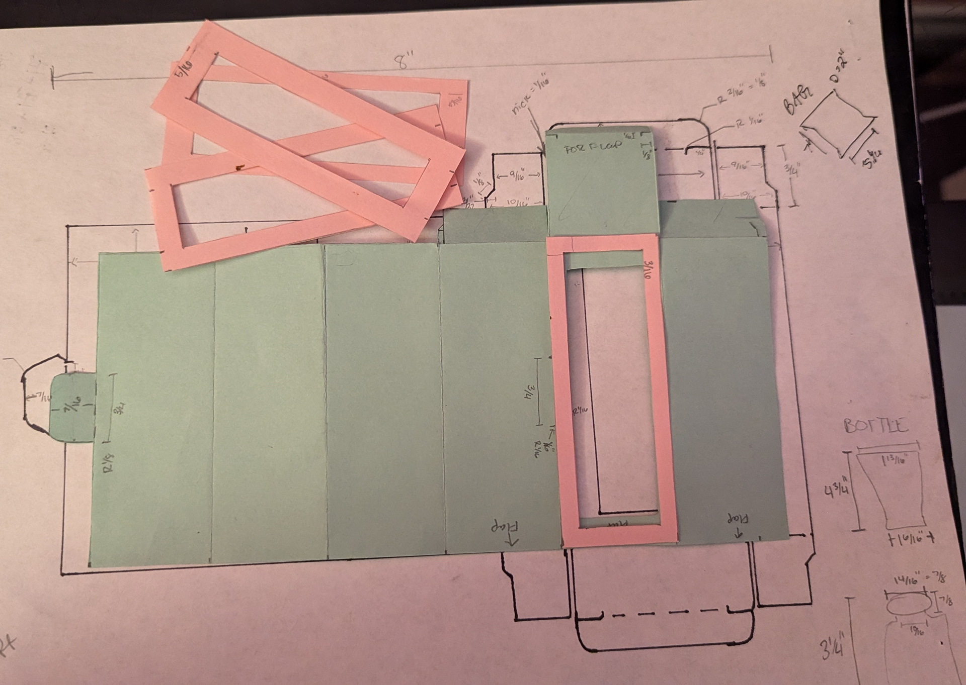 Paper mockup of box