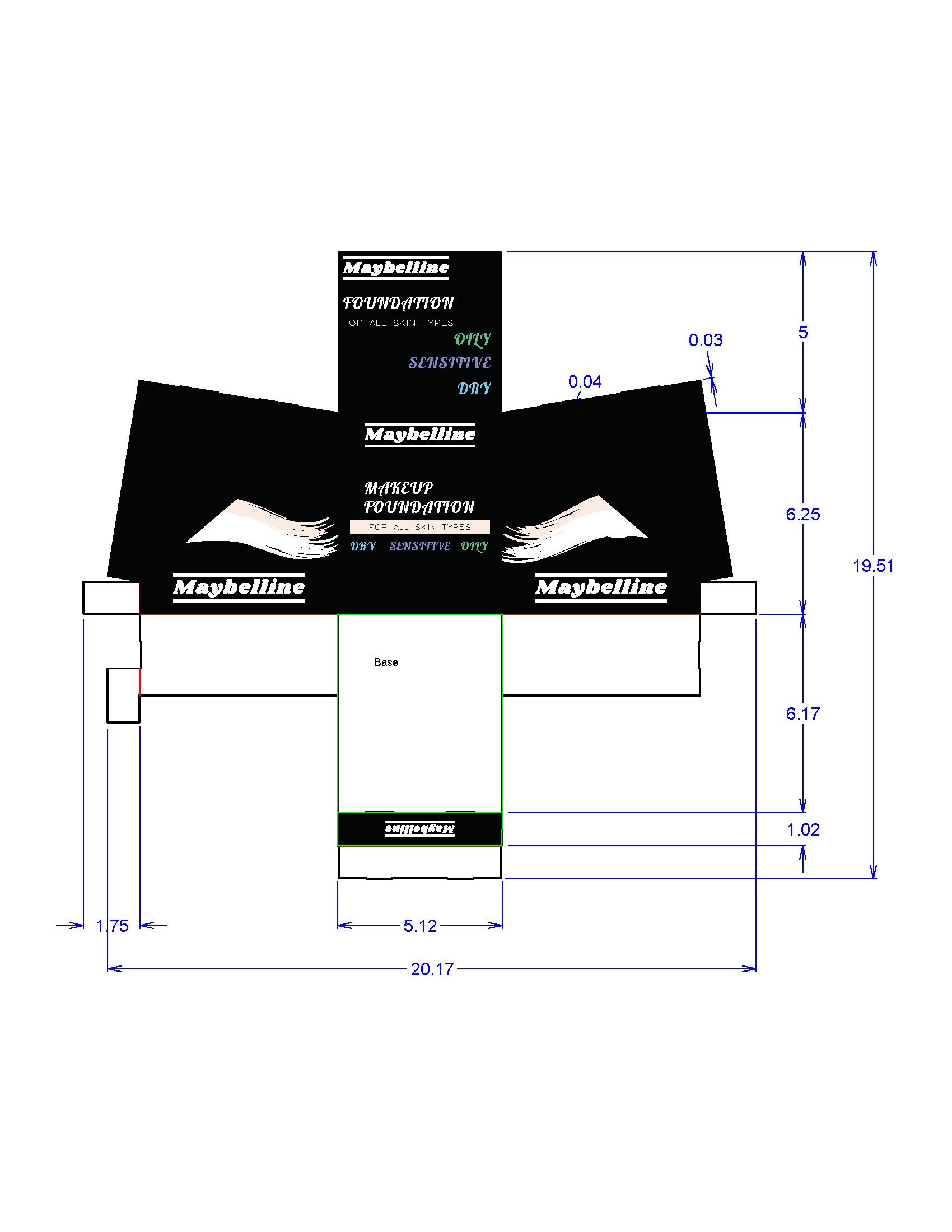 Counter-top Display Dieline