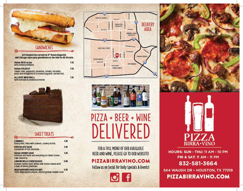 original trifold menu exterior