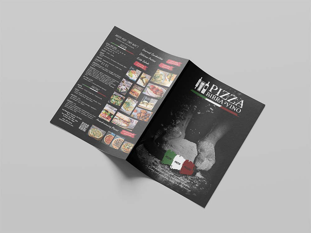 Booklet menu exterior