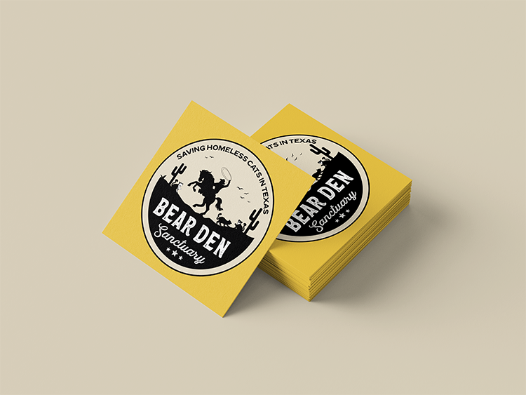 Bear Den front of business card